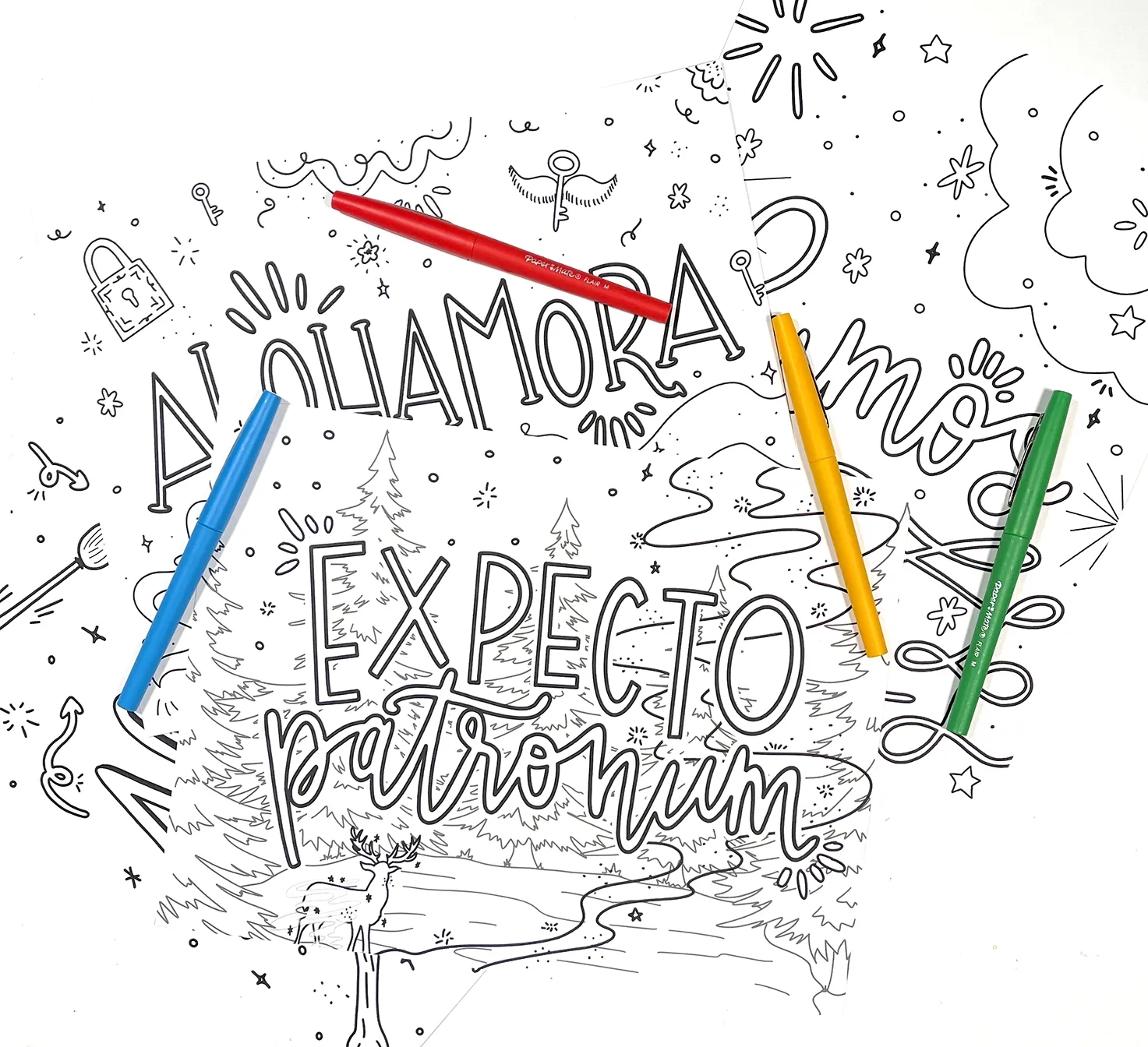 Free Printable Harry Potter Coloring Pages Pineapple Paper Co 