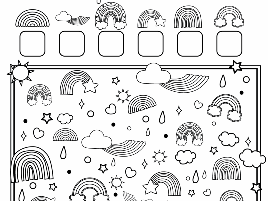 Free Printable I Spy Rainbow Coloring Page Game World Of Printables