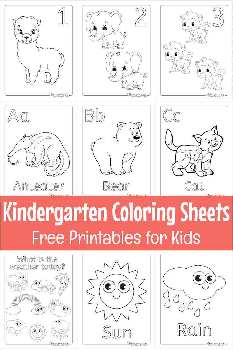 Educational Coloring Pages For Kindergarten