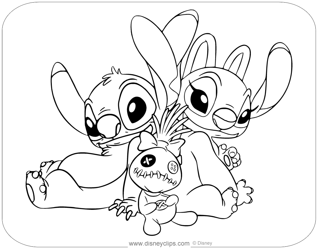 Free Printable Lilo Stitch Coloring Pages Disneyclips