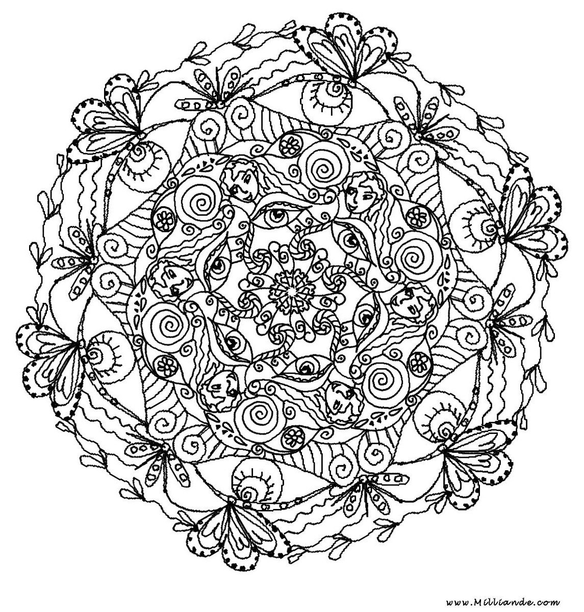 Free printable mandala coloring pages for adults Juste Etre Just Be