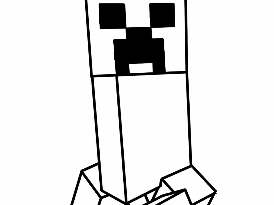 Free Printable Minecraft Creeper Coloring Page