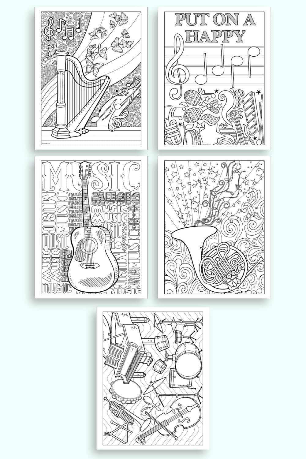 Free Printable Music Coloring Pages The Artisan Life