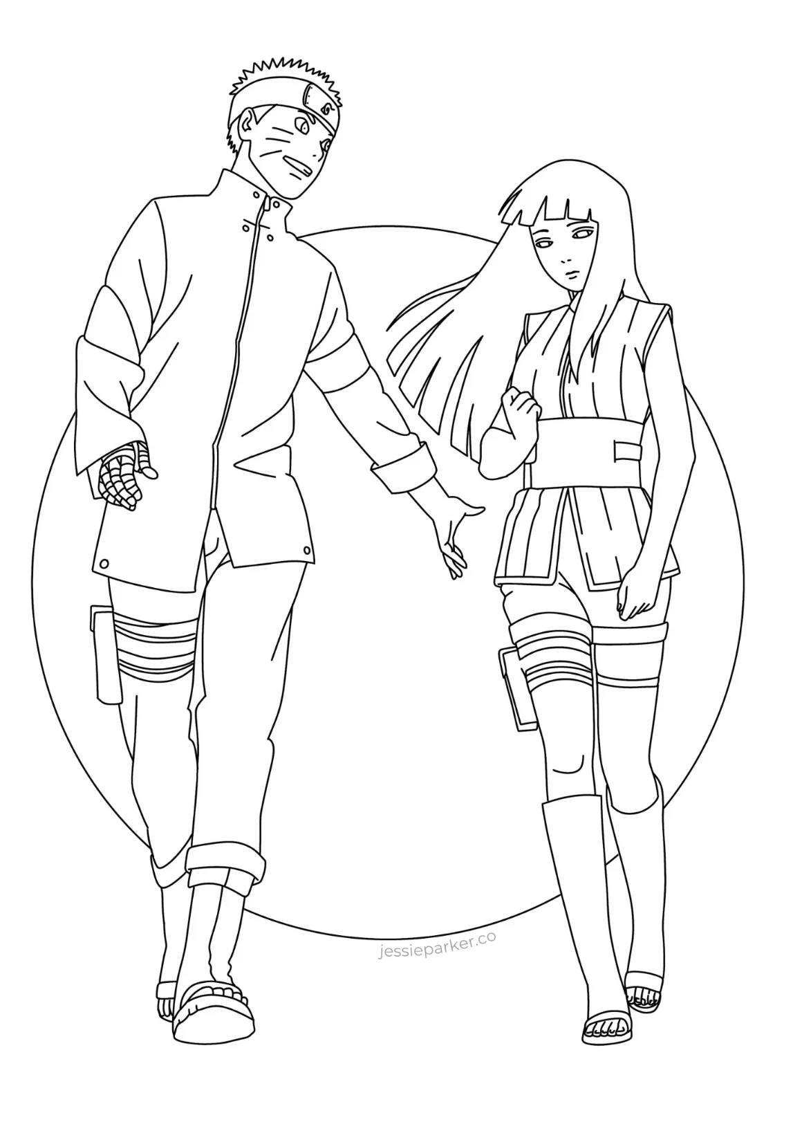 Free Printable Naruto Colouring Pages Hinata Hyuga More Jessie Parker