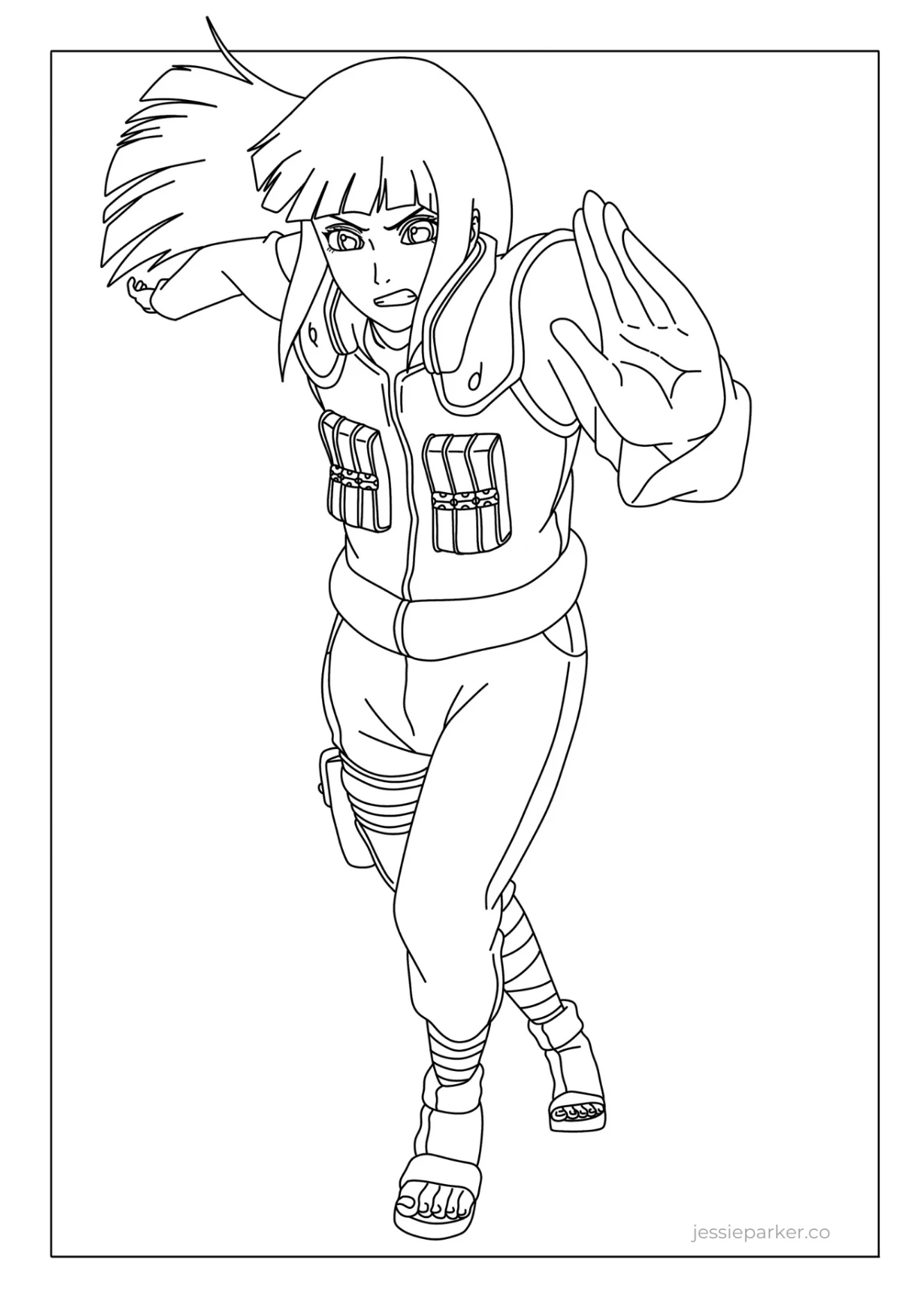 Free Printable Naruto Colouring Pages Hinata Hyuga More Jessie Parker