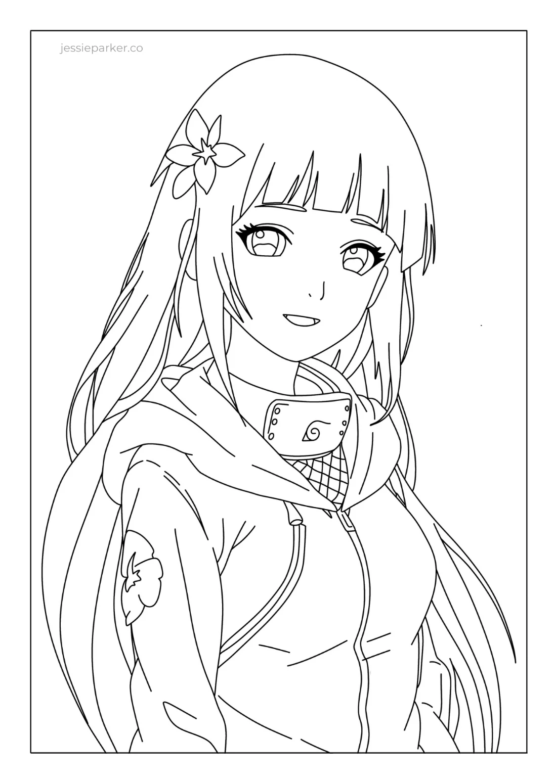 Free Printable Naruto Colouring Pages Hinata Hyuga More Jessie Parker