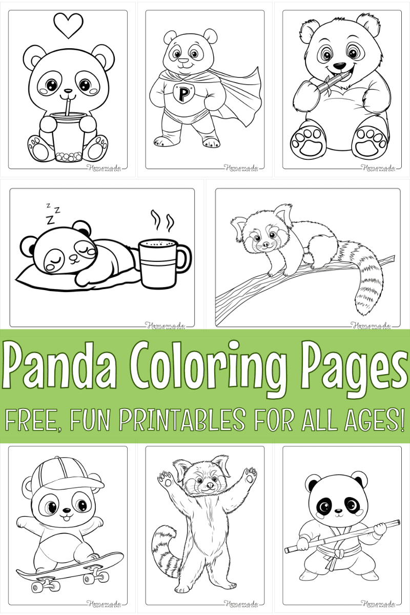 Cute Panda Coloring Pages Printable