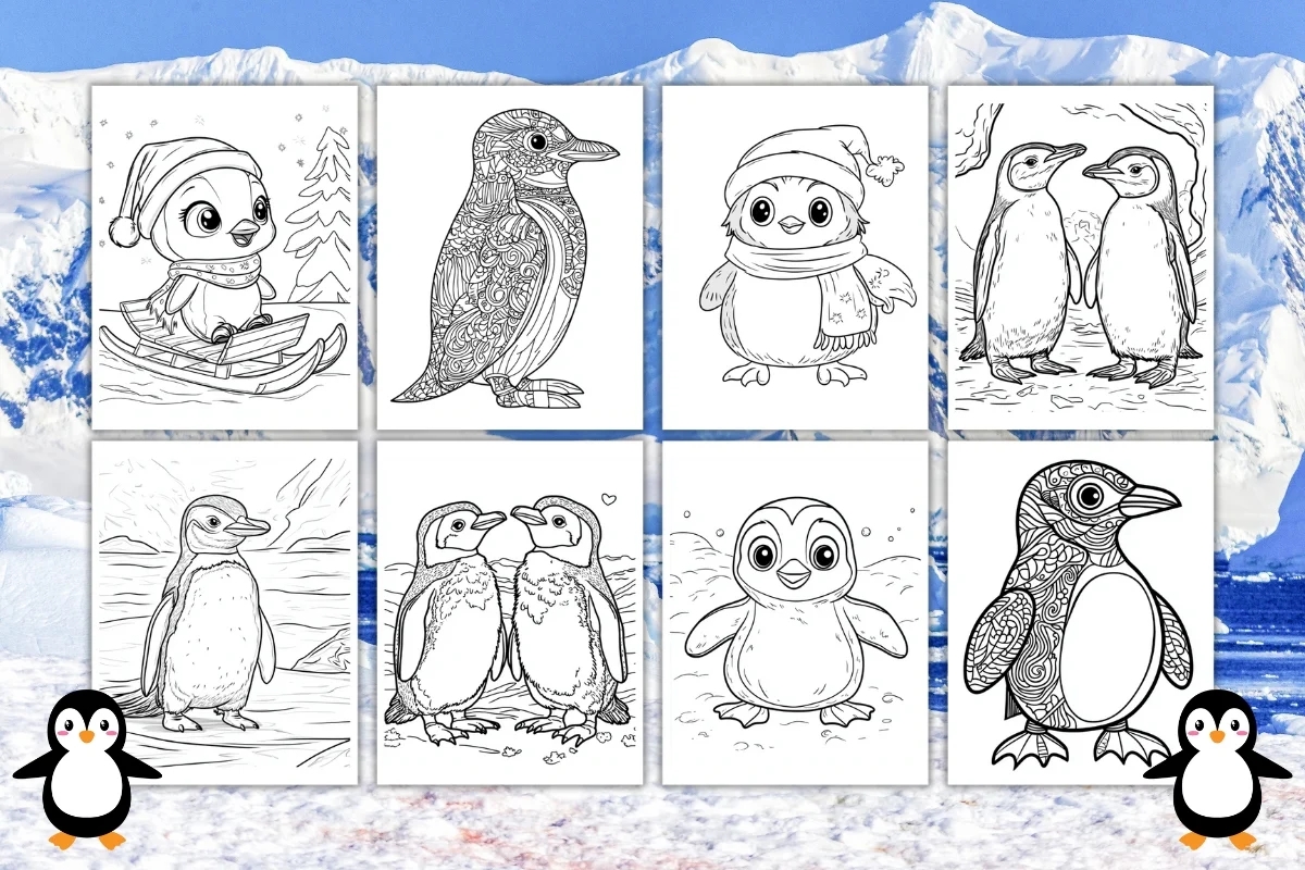 Free Printable Penguin Coloring Pages