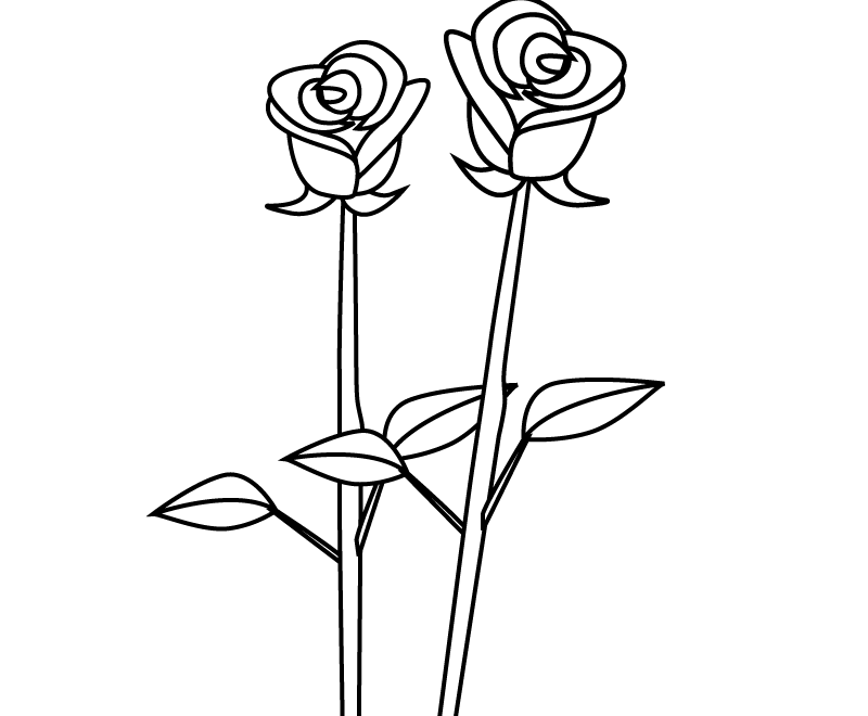 Free Printable Rose Coloring Page