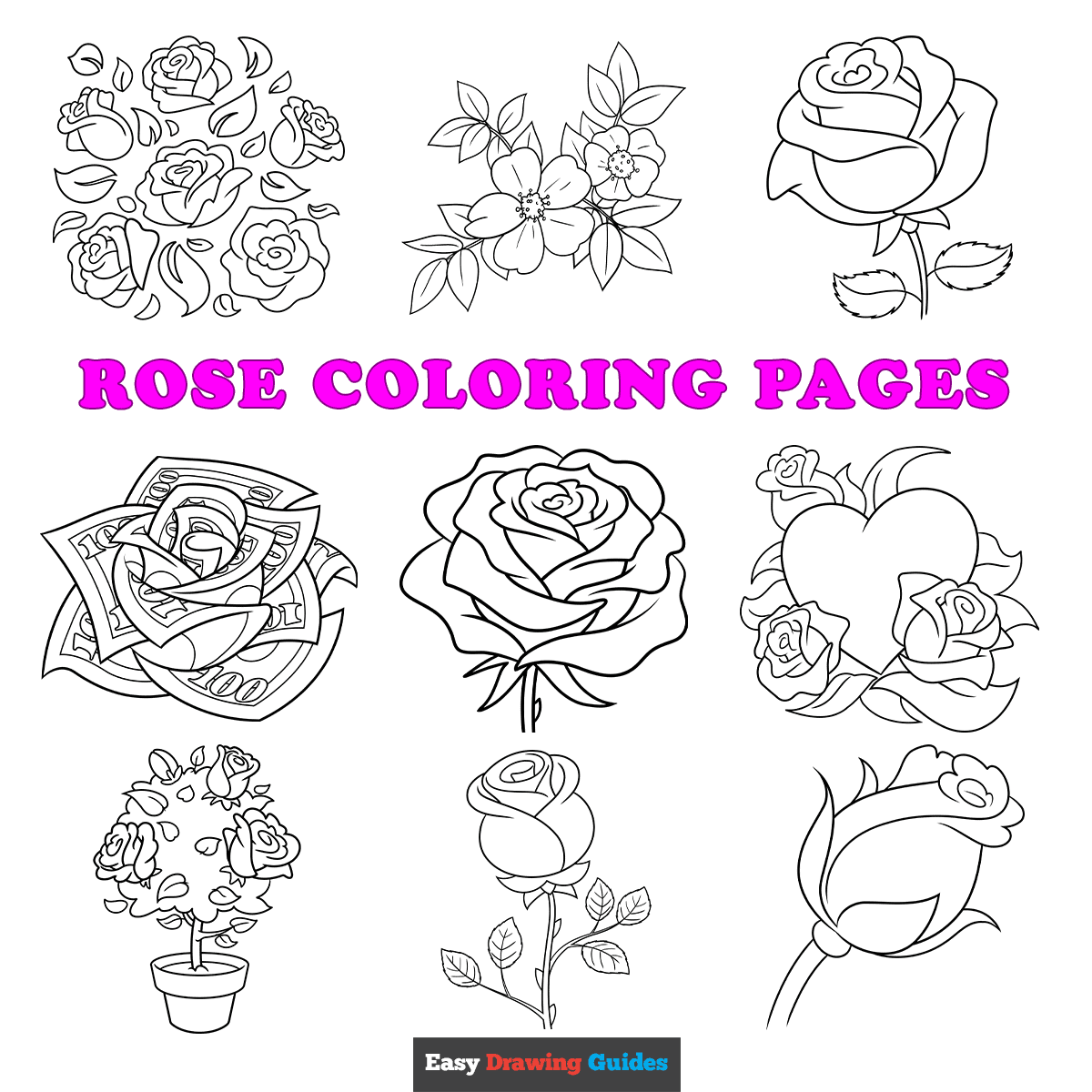 Free Printable Rose Coloring Pages For Kids