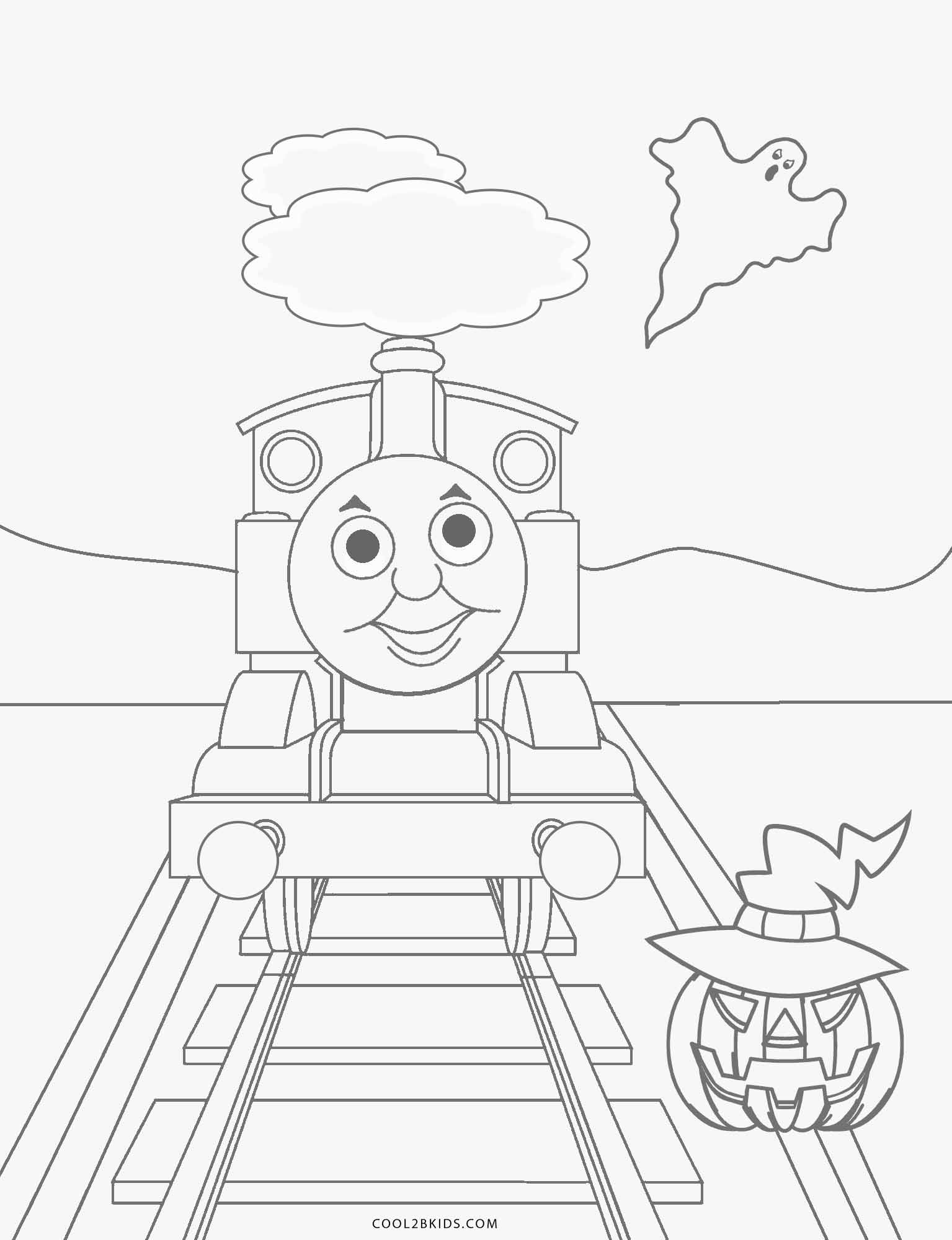 Thomas Halloween Coloring Pages
