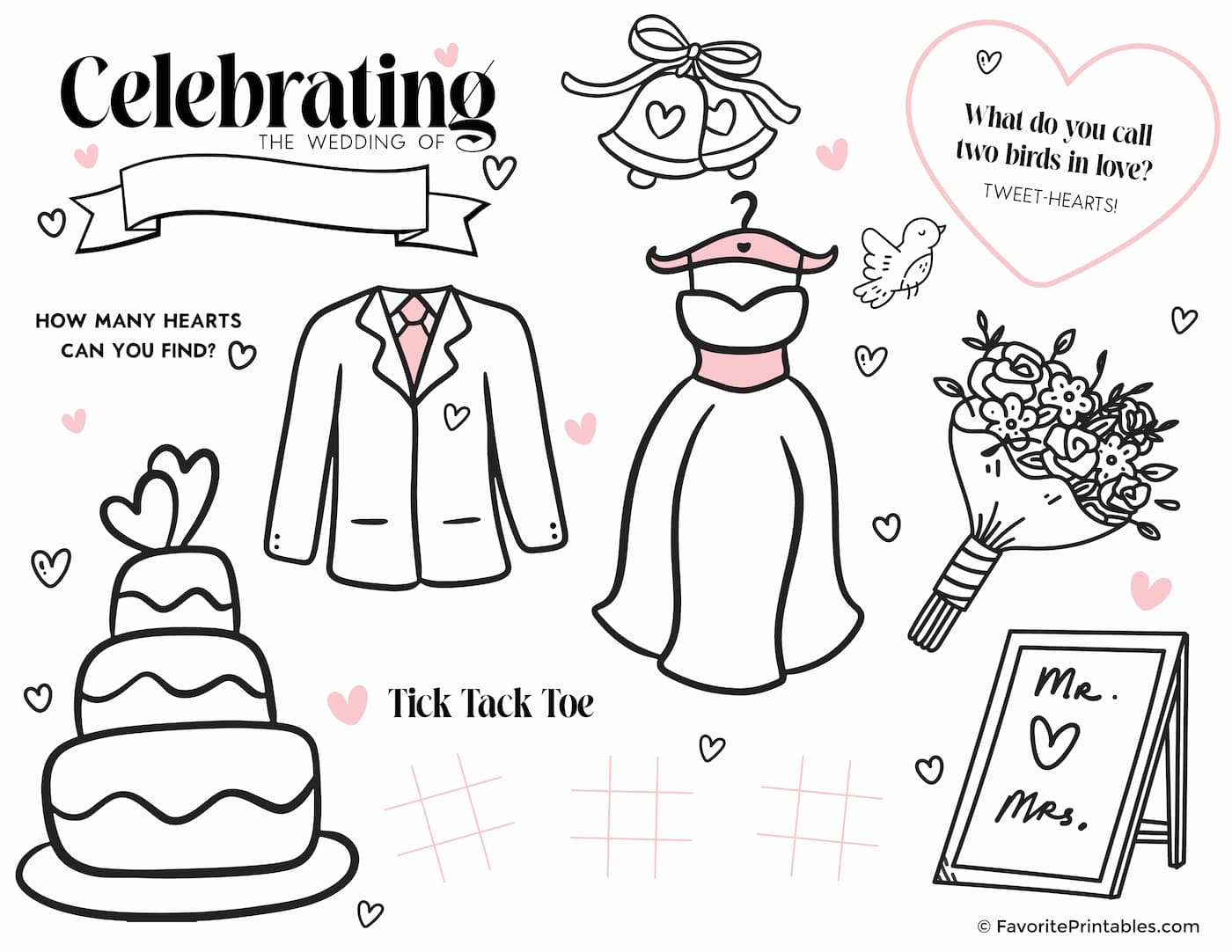 Free Printable Wedding Activity Sheet For Kids Favorite Printables