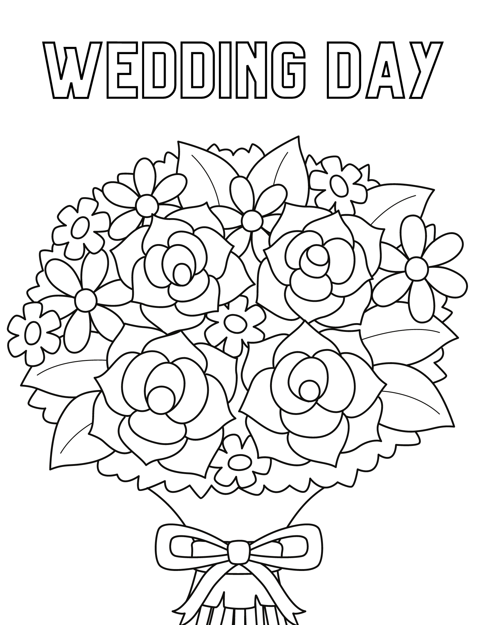 Free Printable Wedding Coloring Pages Two Kids And A Coupon