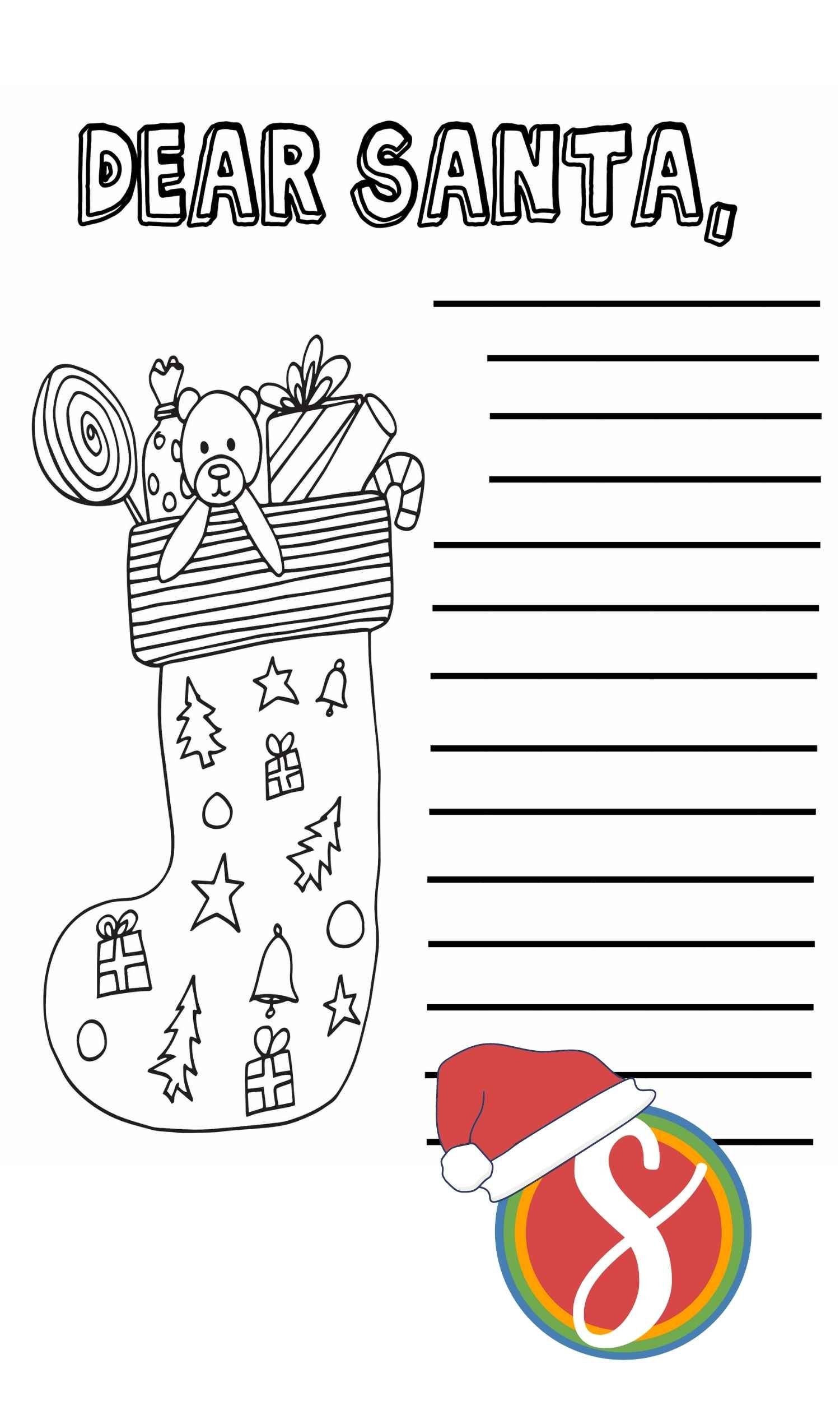 Santa Claus Letter Coloring Pages