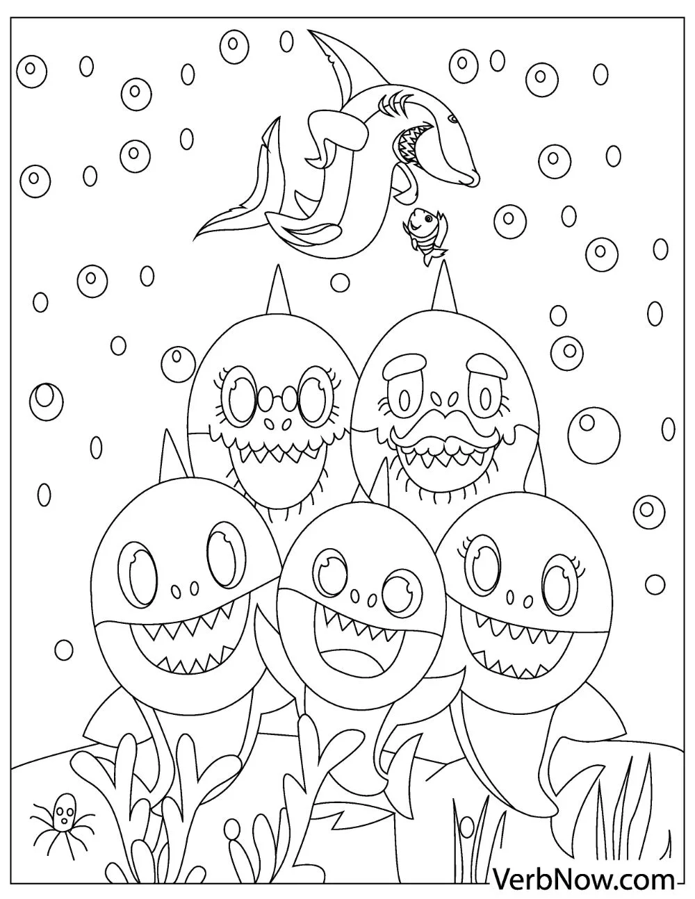 Free SHARKS Coloring Pages For Download Printable PDF 