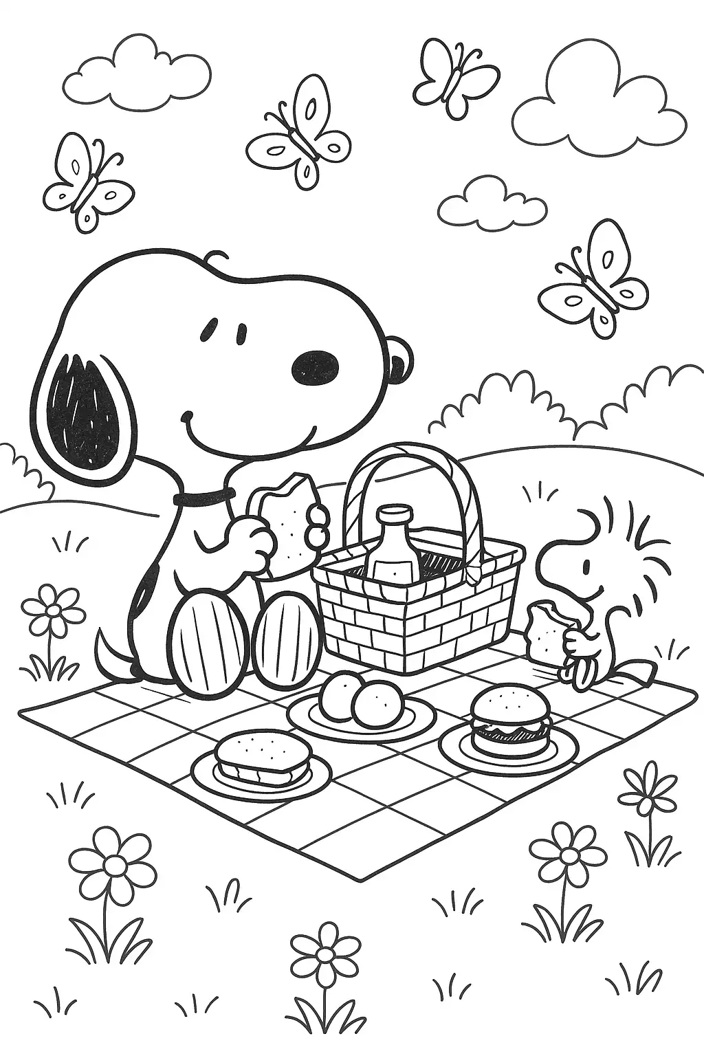 Free Snoopy Coloring Pages Generator 12 Snoopy Coloring Pages To Download