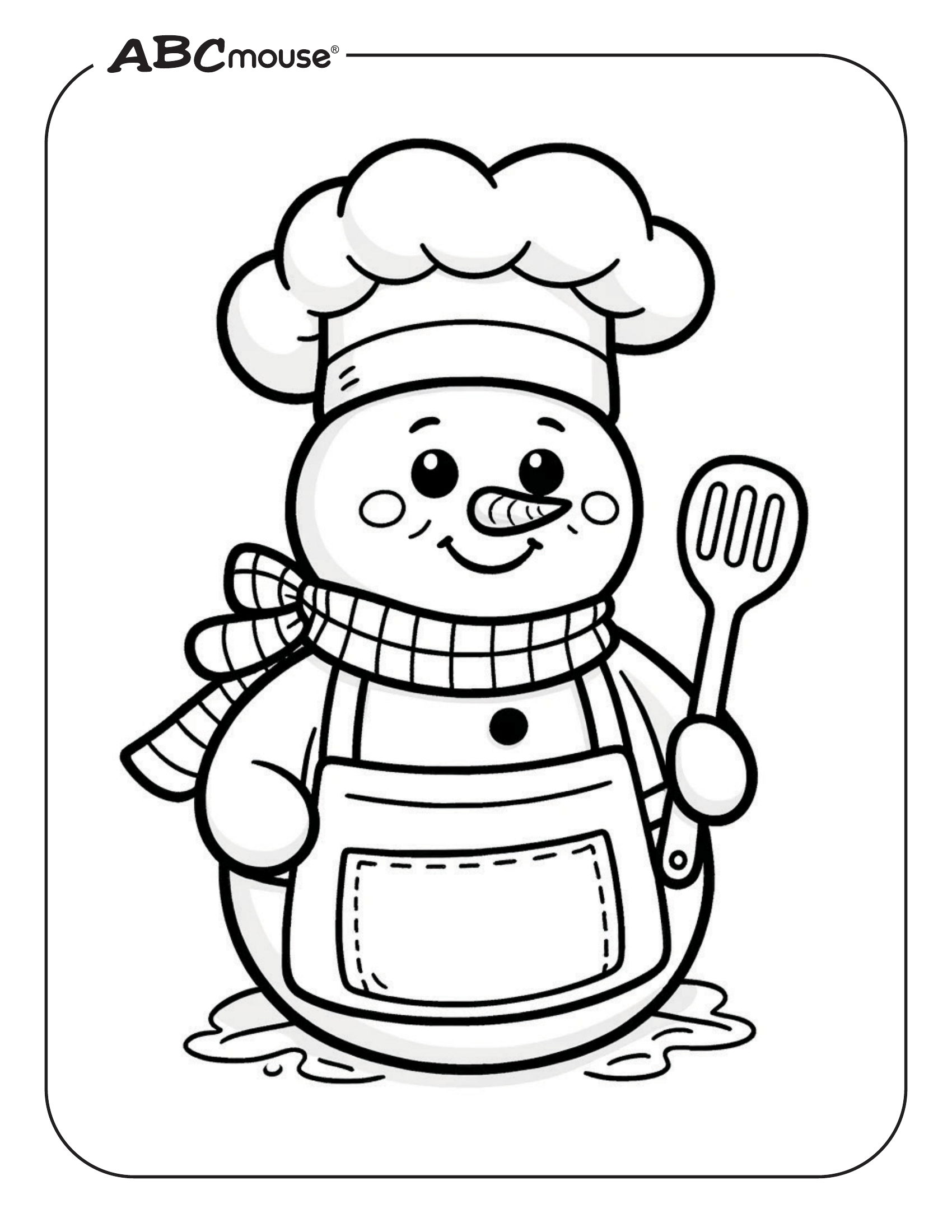 Free Snowman Coloring Pages ABCmouse