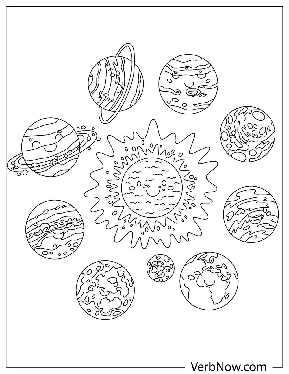 Adult Coloring Pages Planets