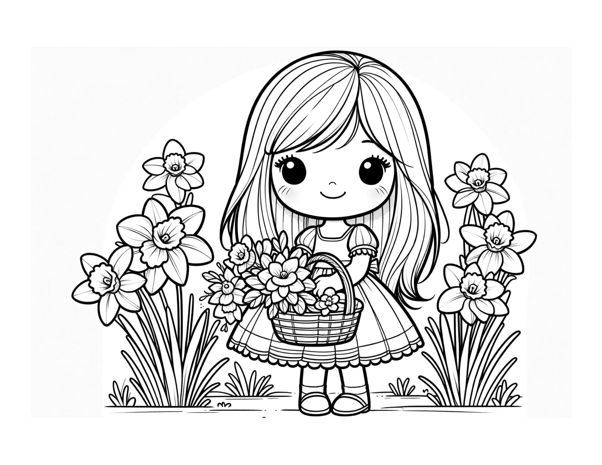 Coloring Pages For Little Girls Flowers Coloring Pages For Little Girls Flowers
