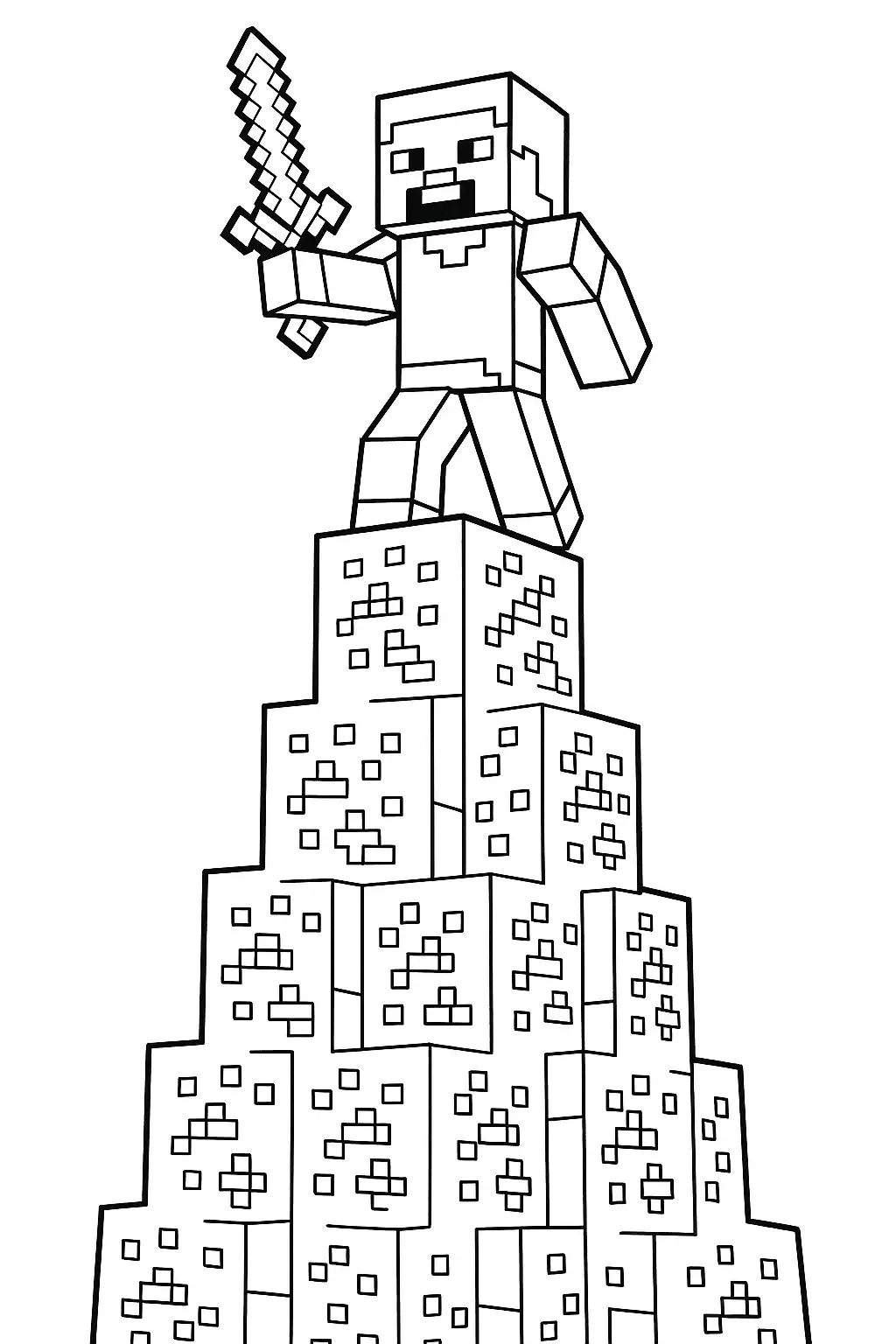 Free Steve Minecraft Coloring Pages Generator 20 Steve Minecraft Coloring Pages To Download