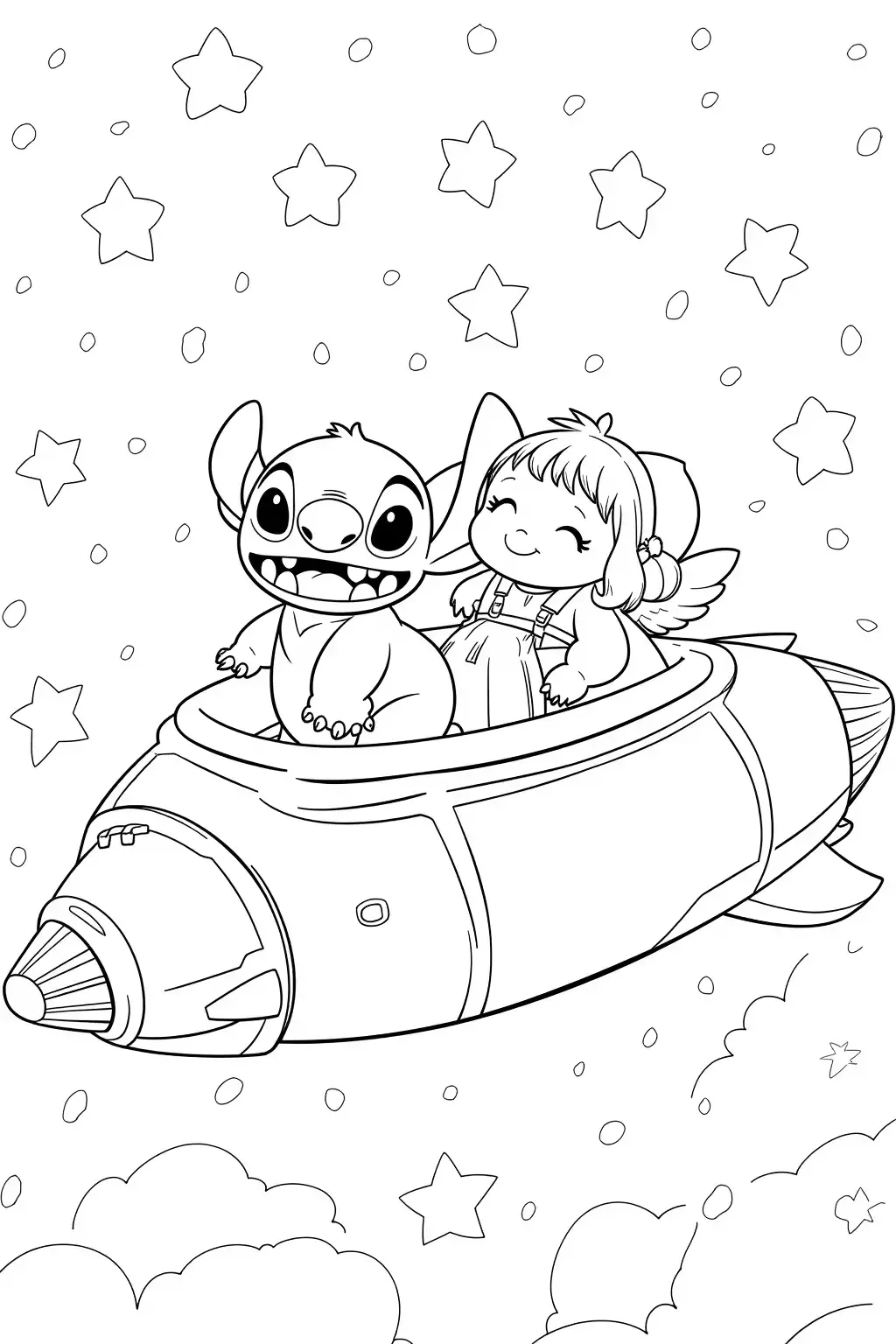 Free Stitch And Angel Coloring Pages Generator 16 Stitch And Angel Coloring Pages To Download