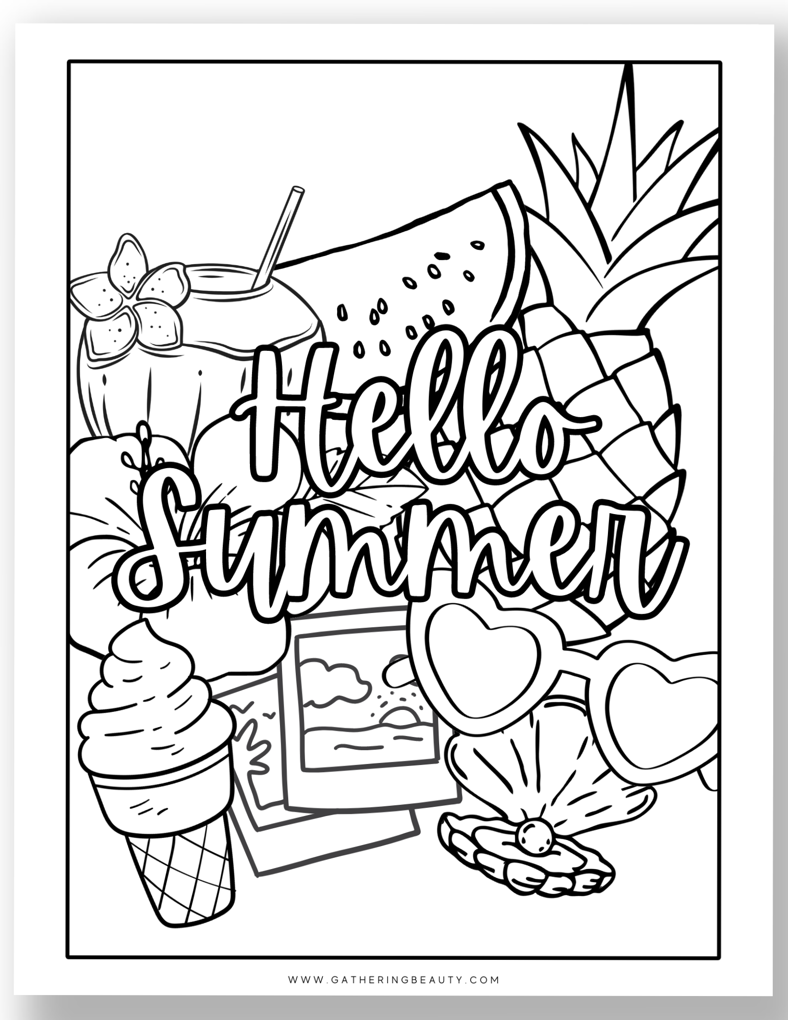 Summer Coloring Pages For Seniors