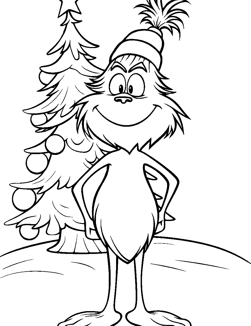 Grinch Coloring Pages Kids