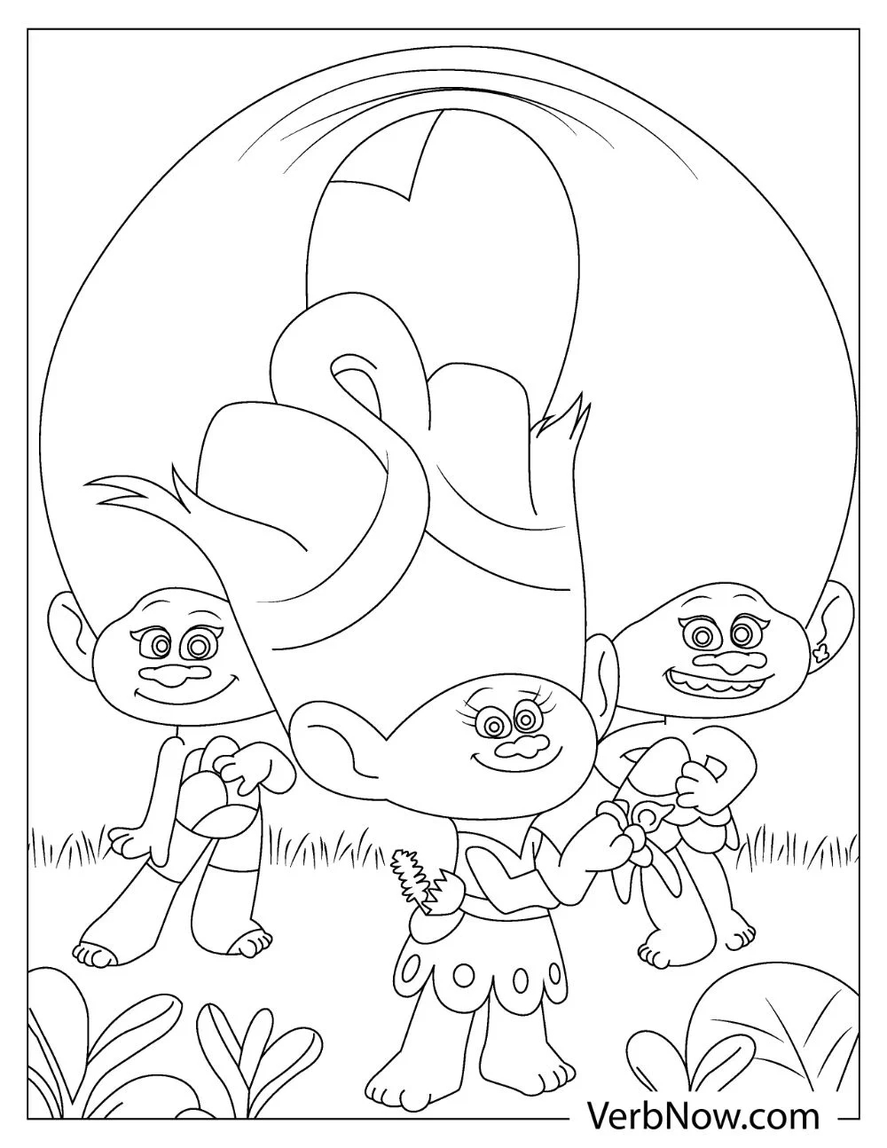 Free TROLLS Coloring Pages For Download Printable PDF 