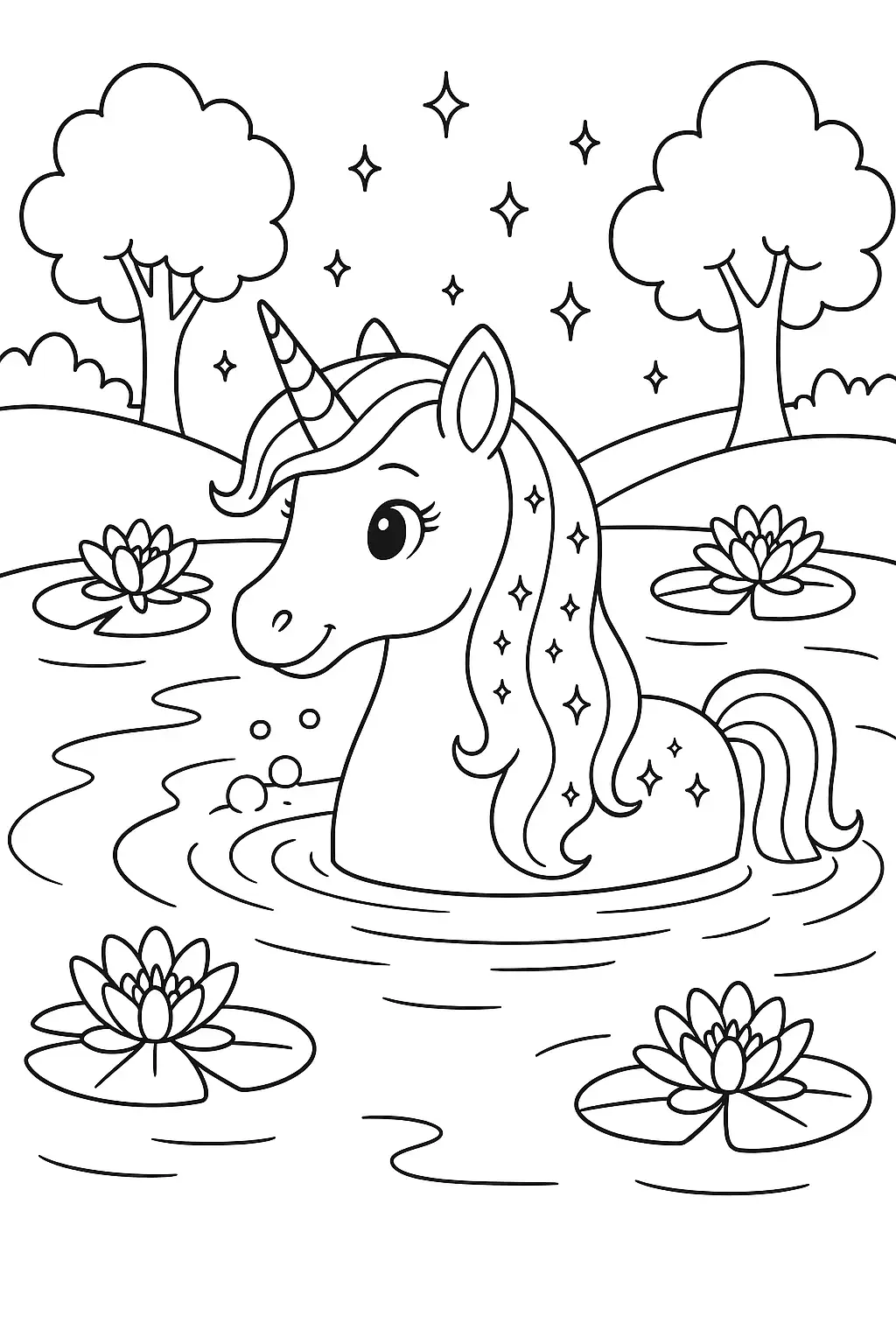 Unicorn Academy Series Coloring Pages