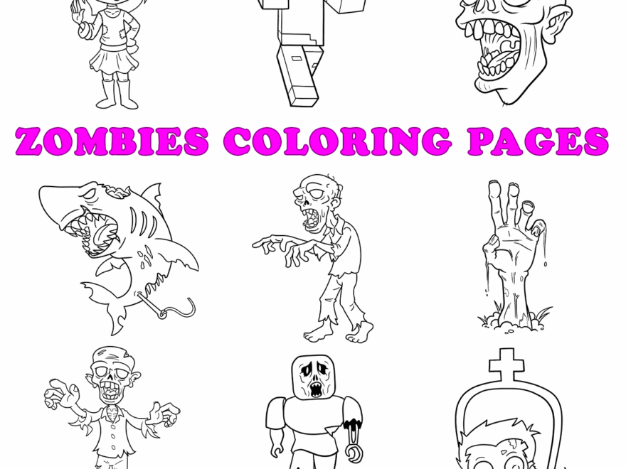 Free Zombies Coloring Pages For Kids 10 Printable Sheets