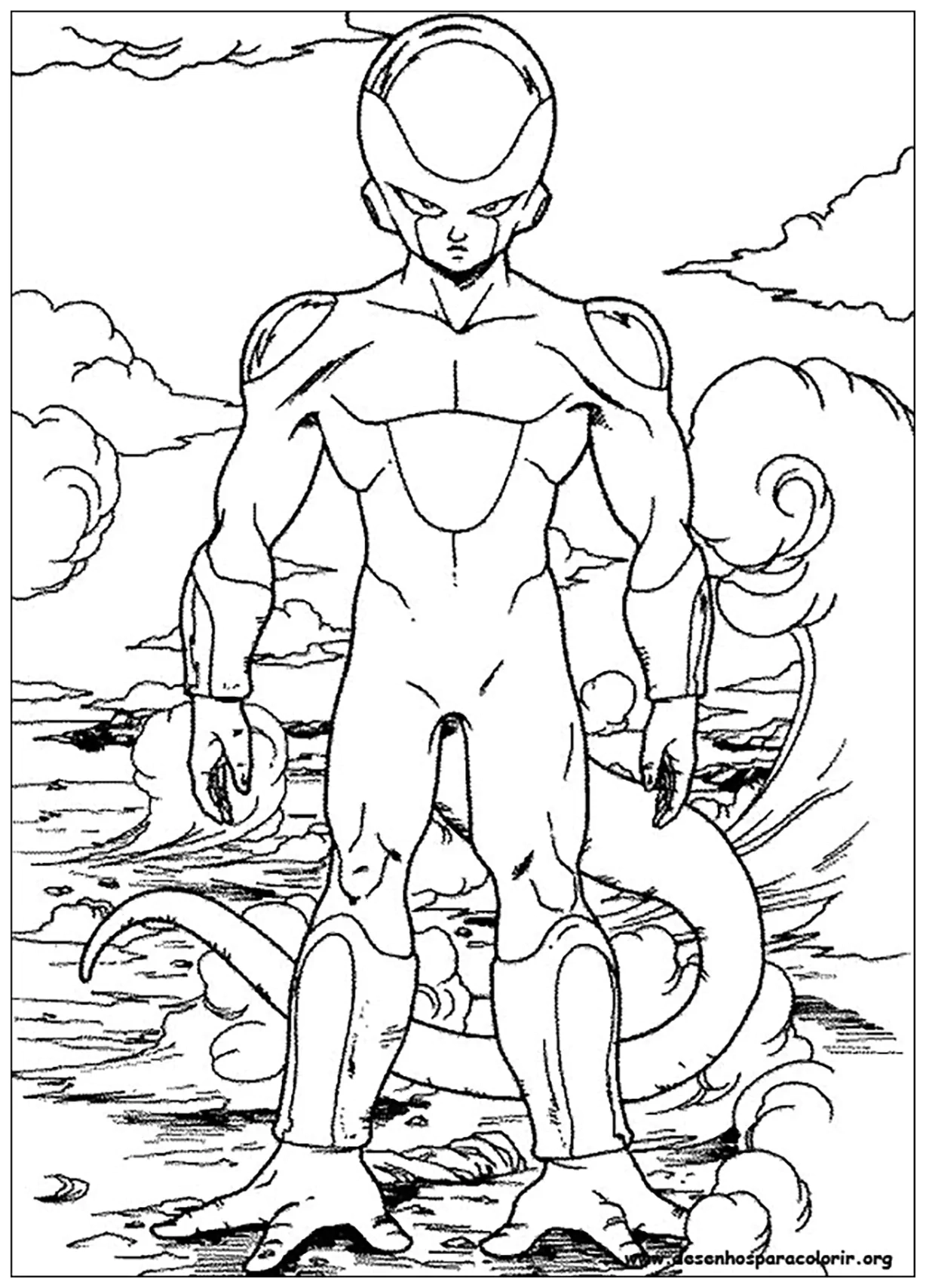 Dragon Ball Z Frieza Coloring Pages Dragon Ball Z Frieza Coloring Pages