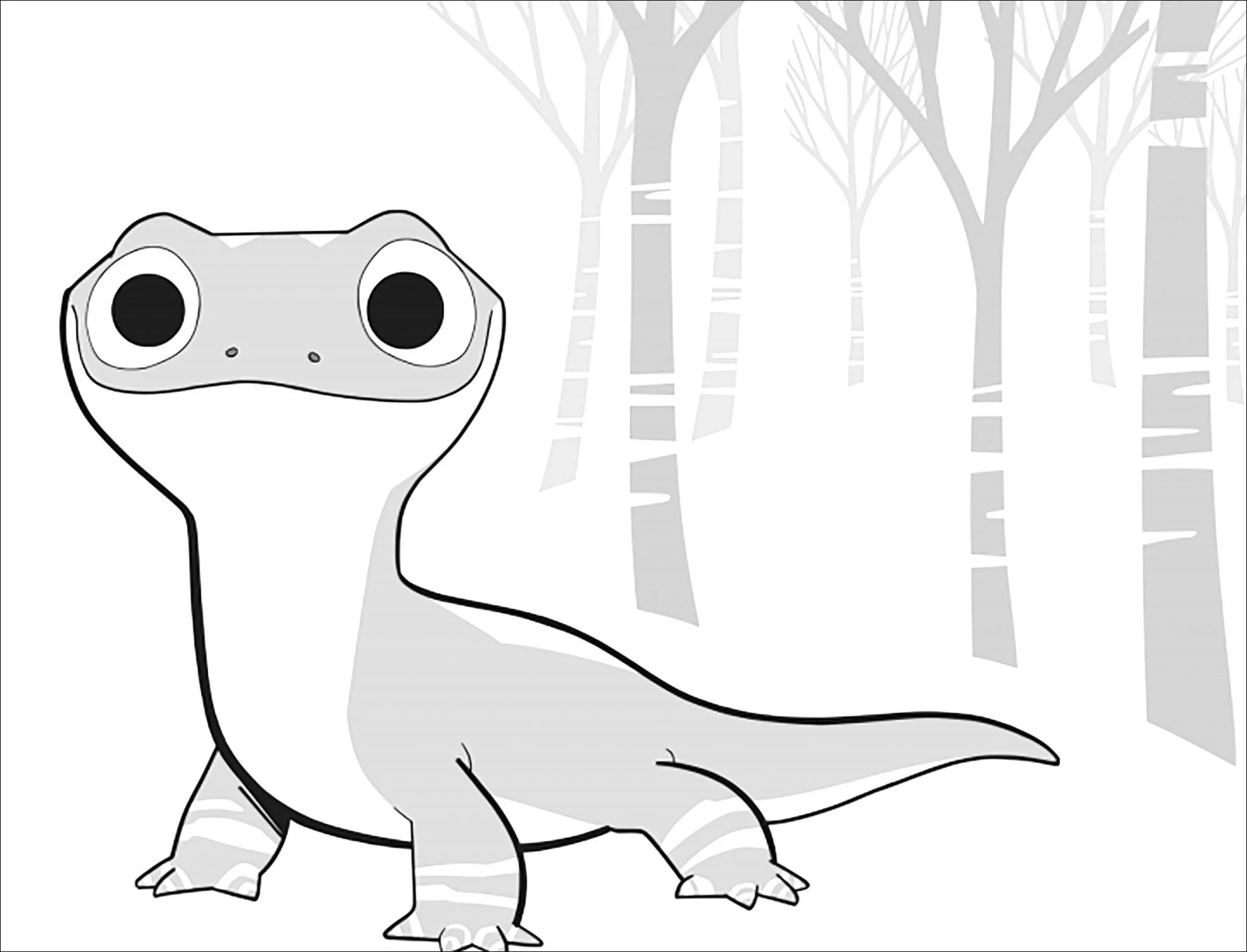 Frozen 2 Bruni without Text Frozen 2 Coloring Pages