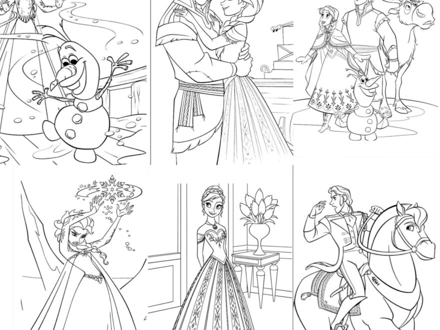 Frozen Elsa Coloring Pages princess Coloring instant Download kids Fun Activities anime Art digital Coloring Book print Pages Etsy