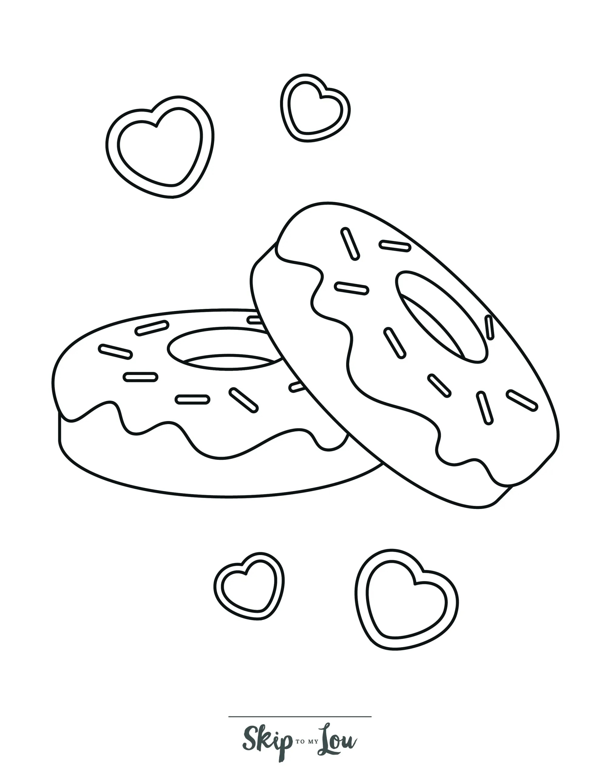 Fun Donut Coloring Pages With Free Printable Book Skip To My Lou