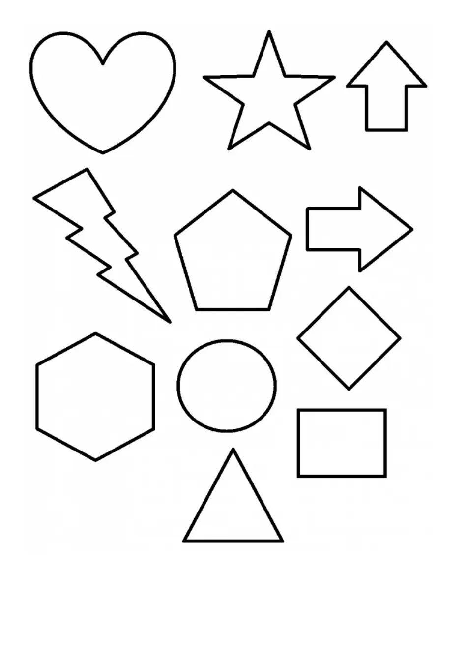 Geometric Shapes Coloring Page Download Printable PDF Templateroller