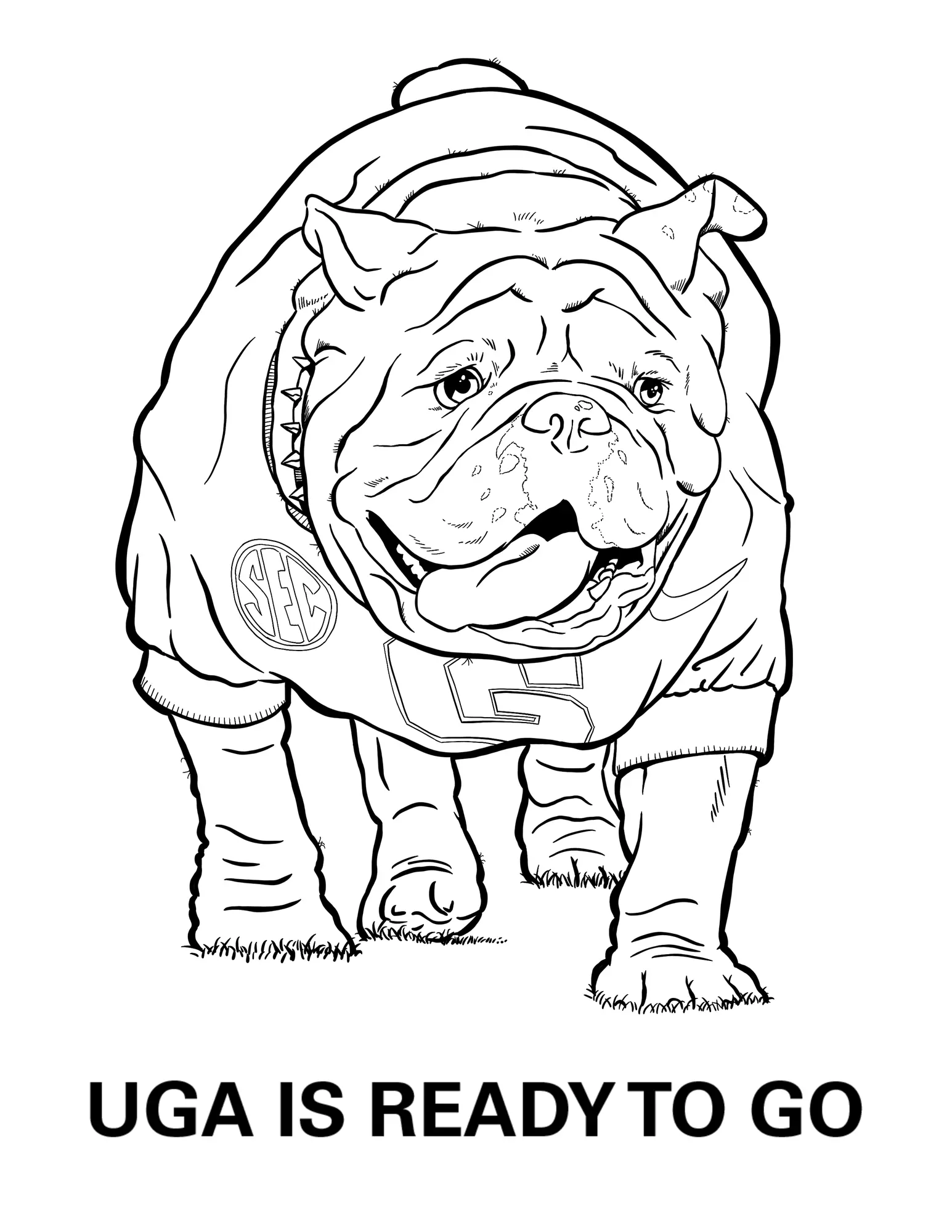 Georgia Bulldogs Coloring Pages University Of Georgia Athletics