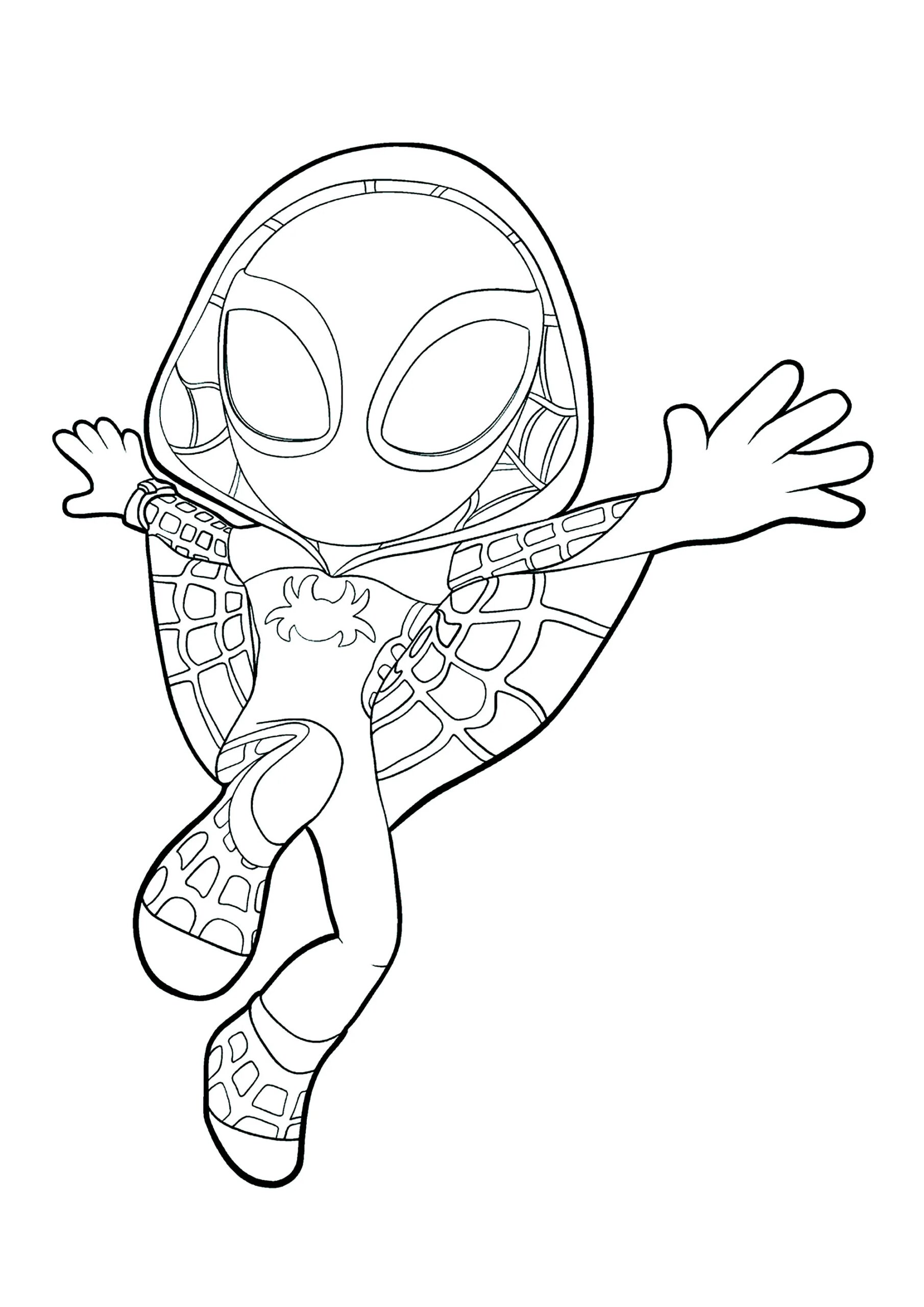 Ghost Spider Gwen In Action Spidey And His Amazing Friends Coloring Pages