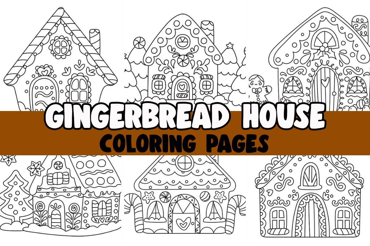Gingerbread House Coloring Pages Free Printables The Best Ideas For Kids