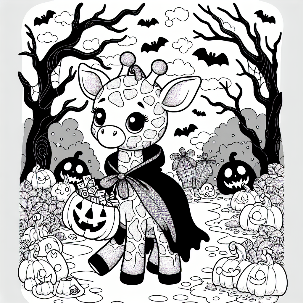 Giraffe Wildlife Coloring World