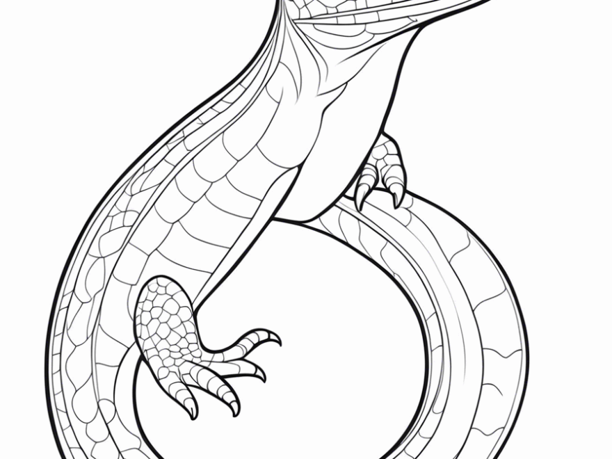 Glass Lizard Coloring Page