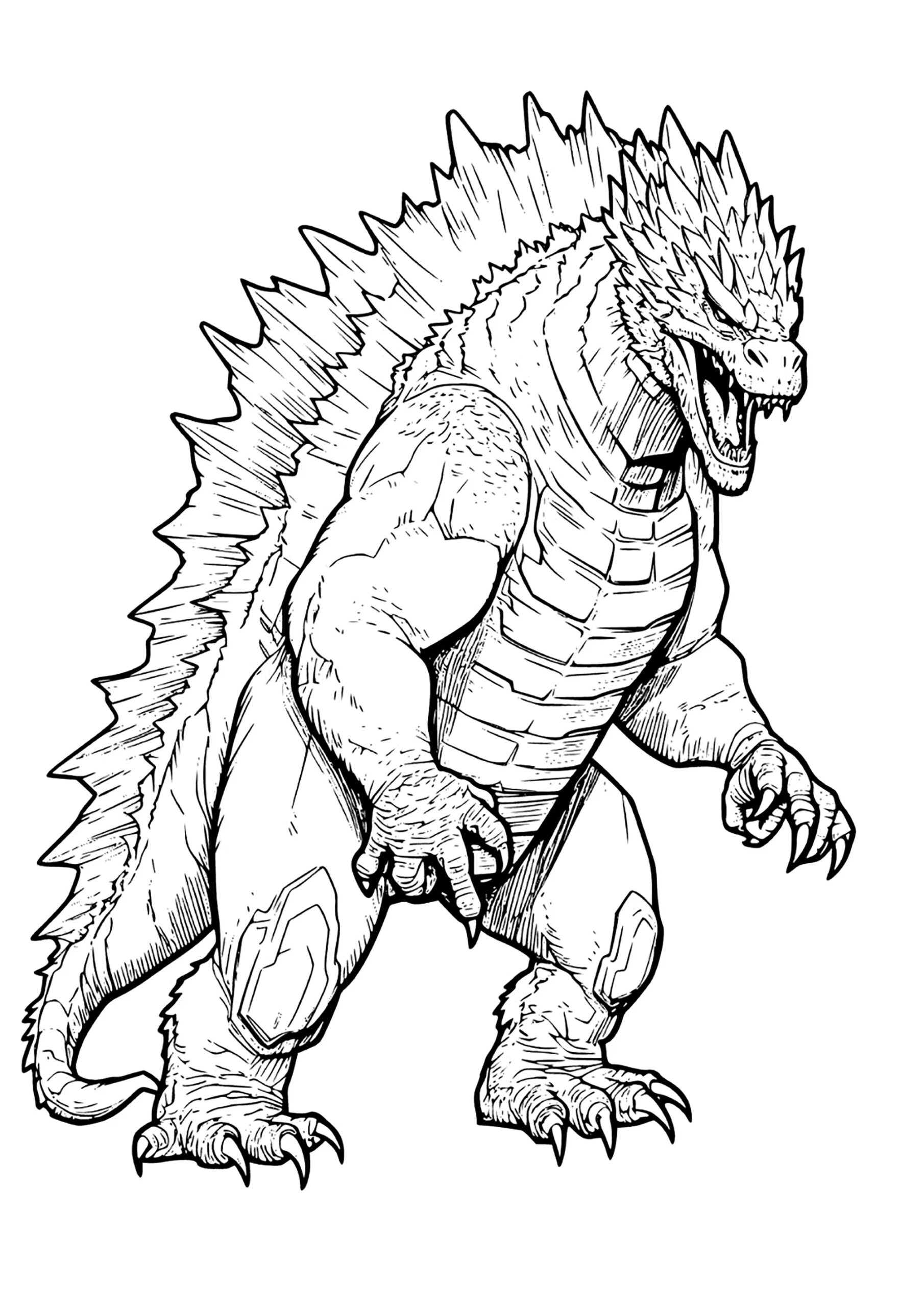 Godzilla And His Dorsal Scales Godzilla Coloring Pages
