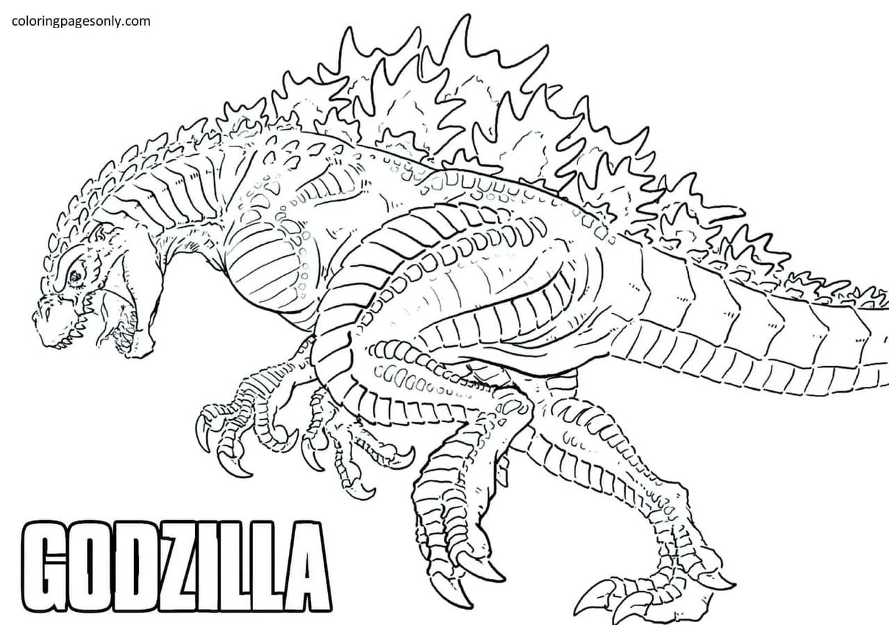 Godzilla Coloring Pages To Print Free Printable Coloring Pages