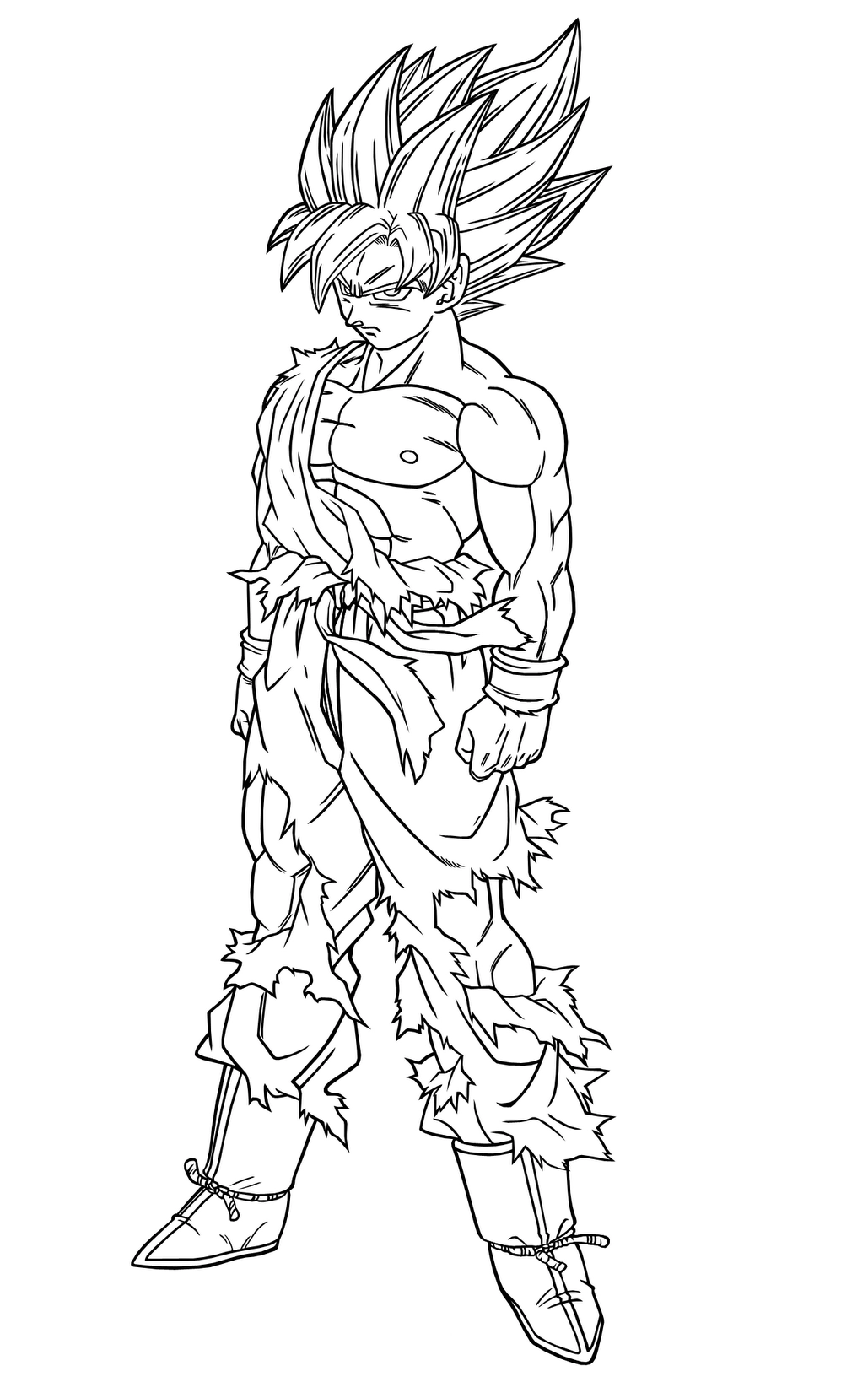 Goku Super Saiyan Versus Feezer Dragon Ball Coloring Pages