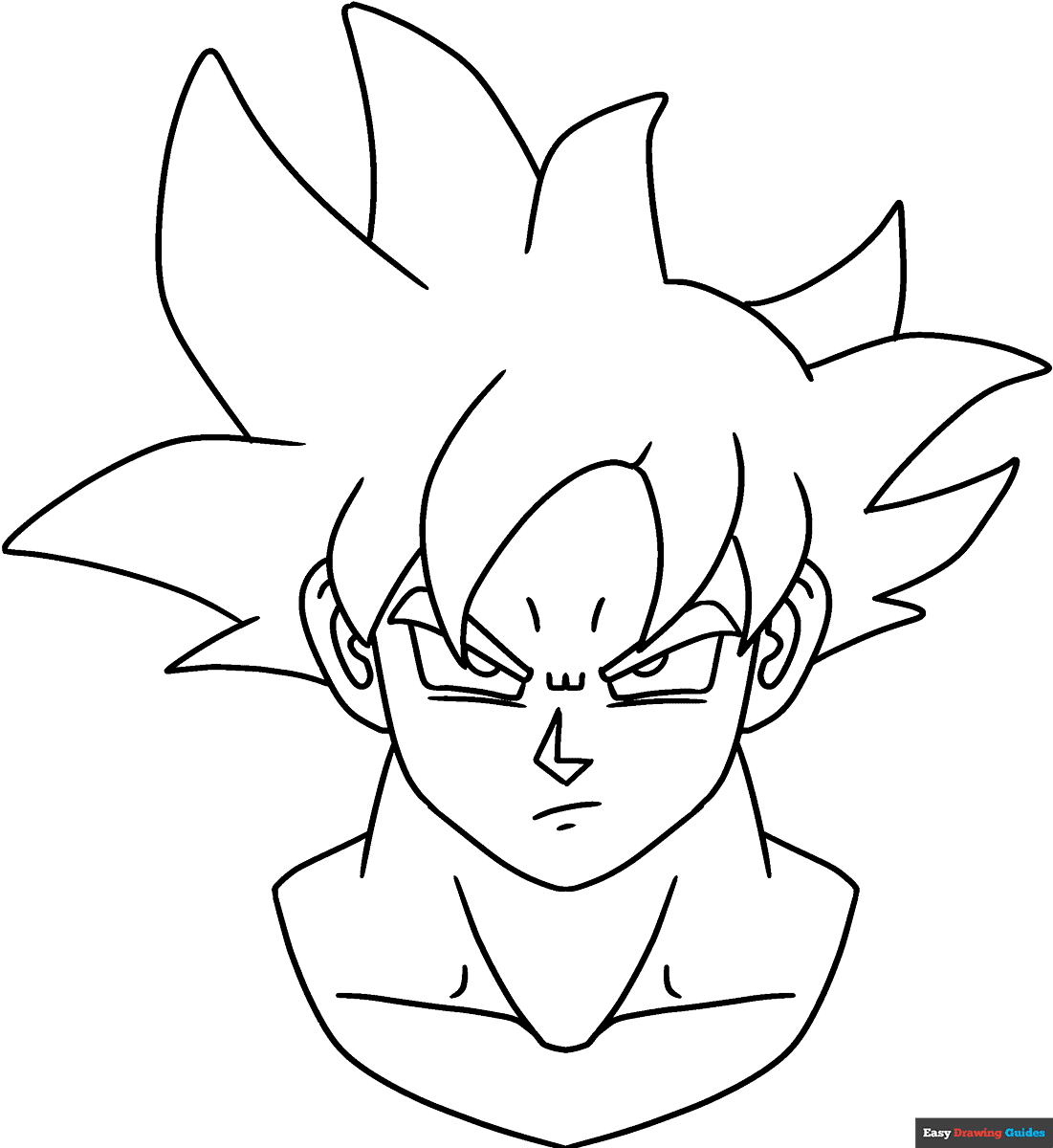 Goku Ultra Instinct Coloring Page Easy Drawing Guides Goku Ultra Instinct Coloring Page Easy Drawing Guides