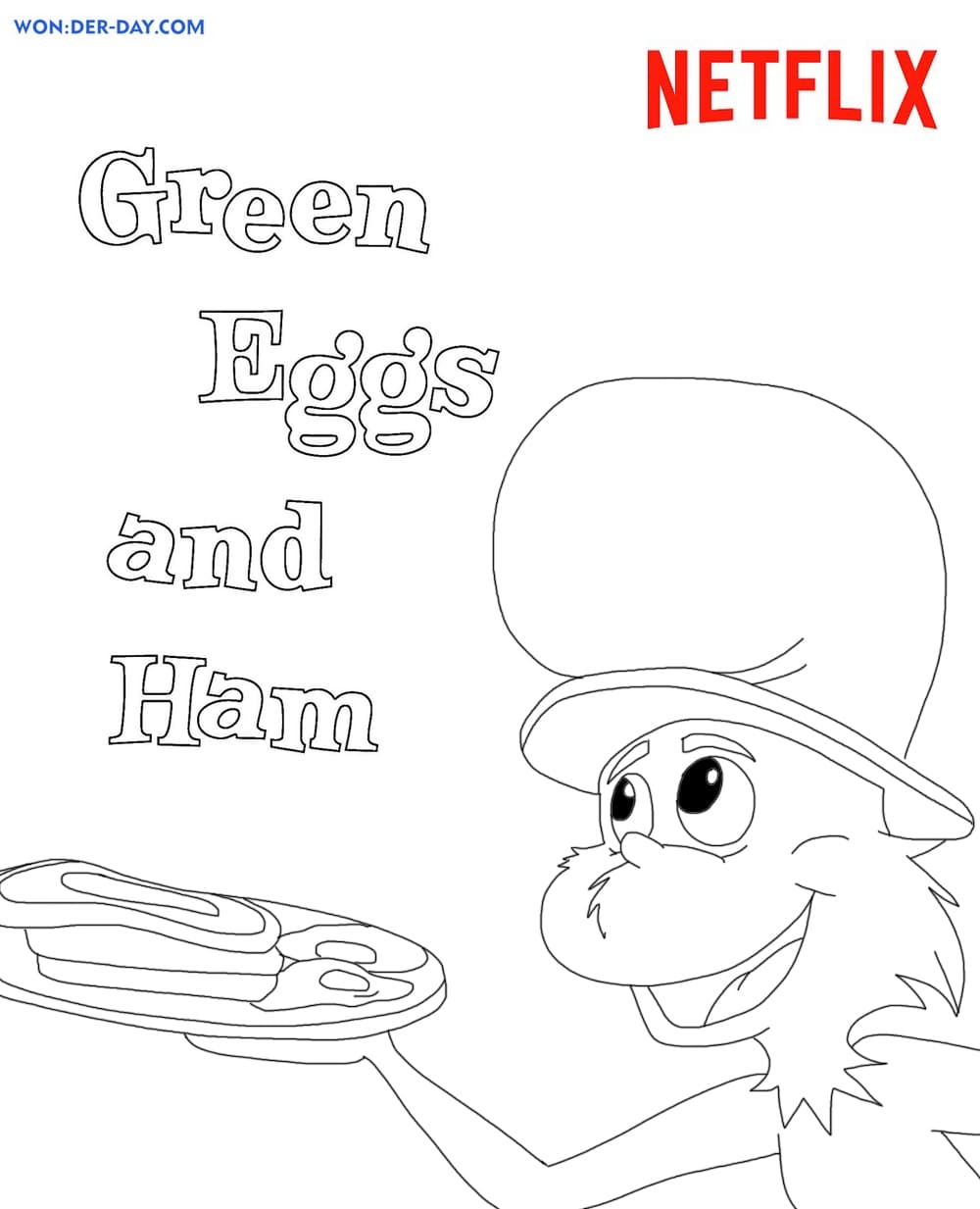 Green Eggs And Ham Coloring Pages WONDER DAY Coloring Pages For Children And Adults