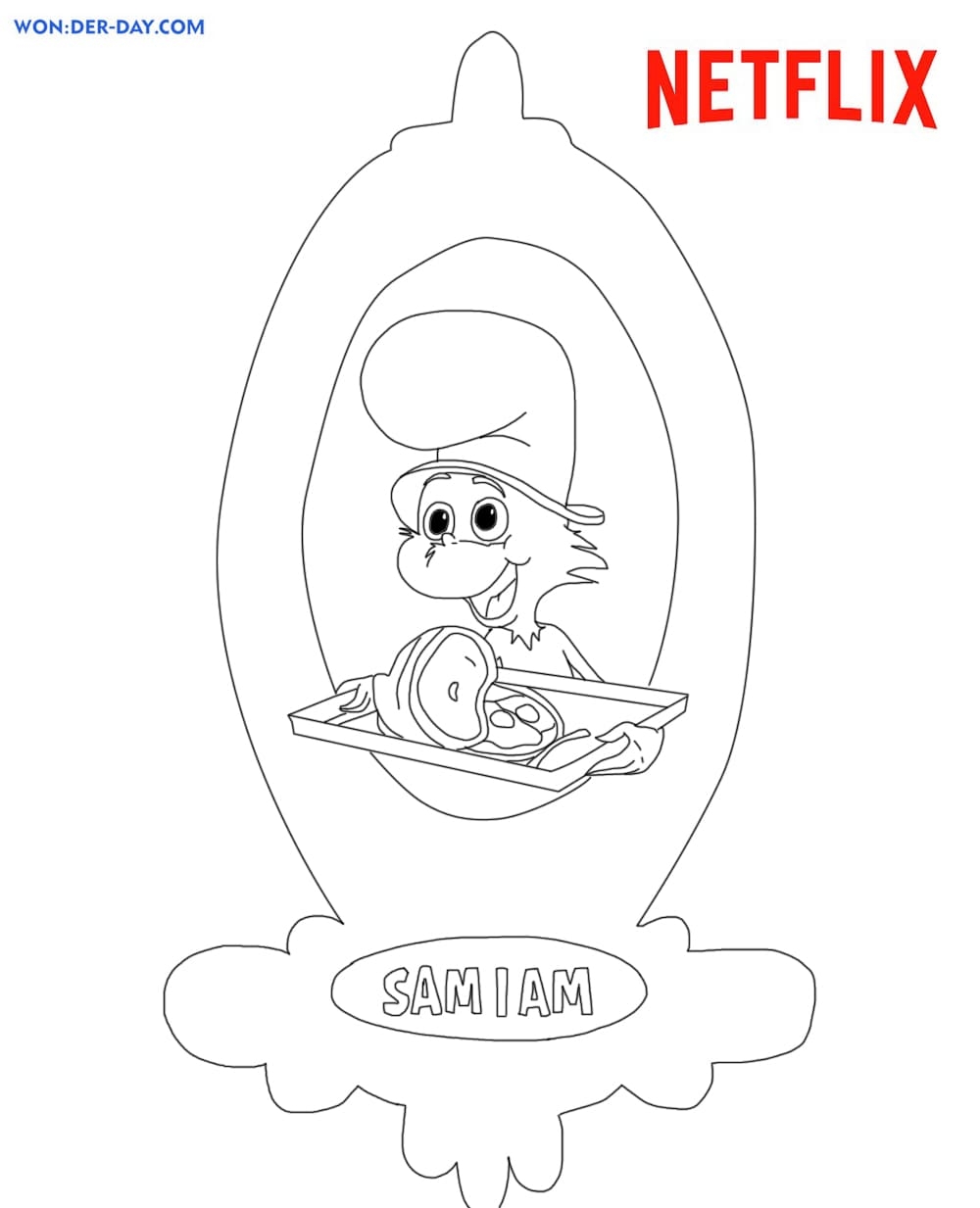 Green Eggs And Ham Coloring Pages WONDER DAY Coloring Pages For Children And Adults
