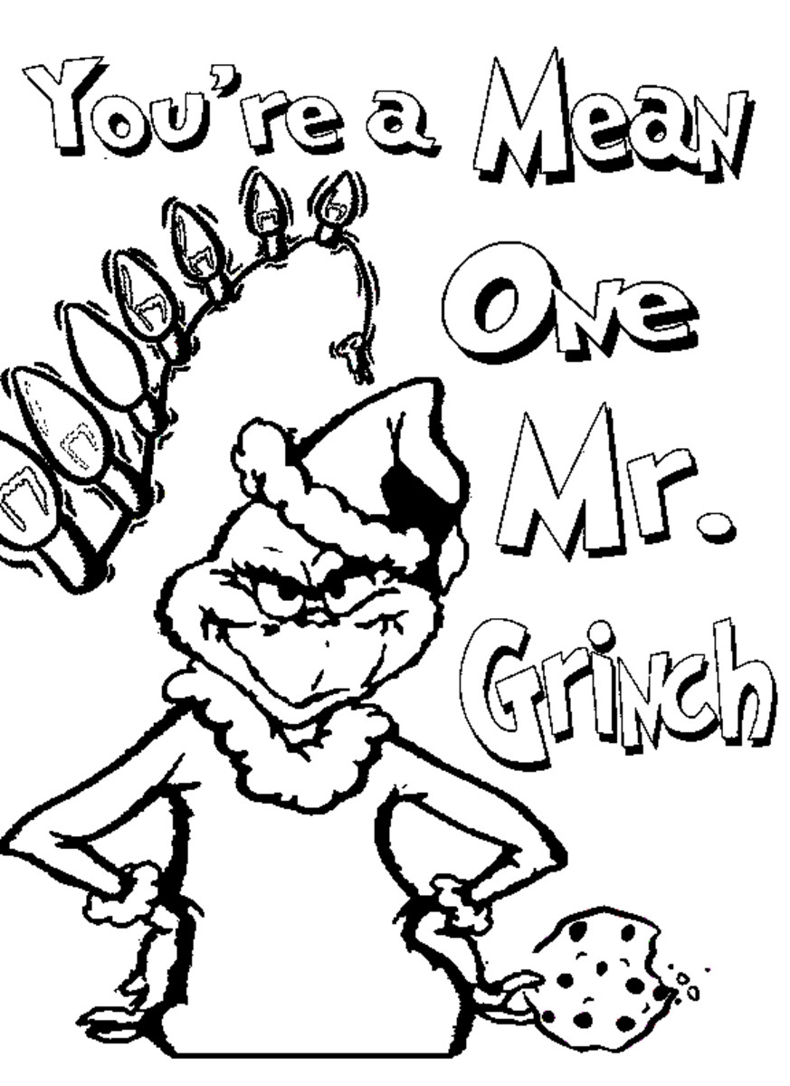 Grinch Christmas Printable Coloring Pages HubPages