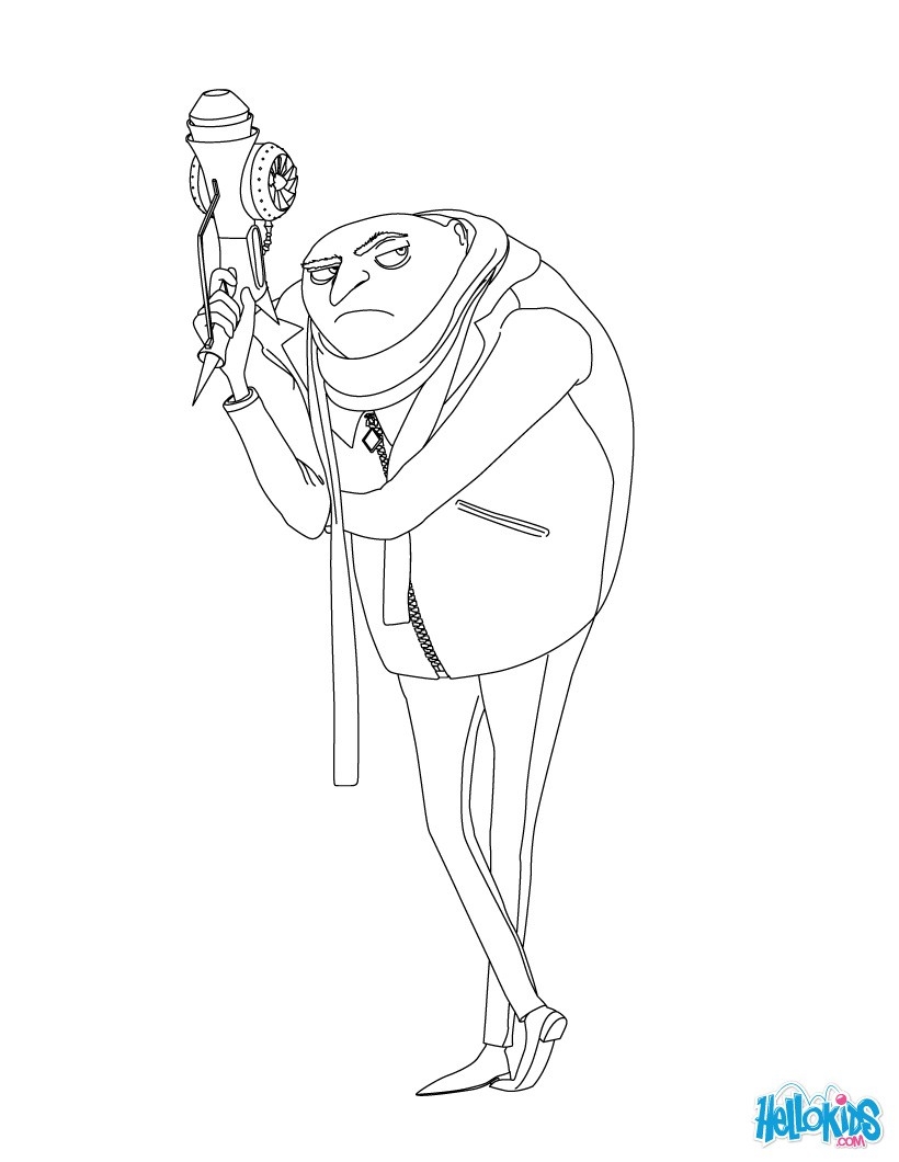 Gru Coloring Pages Hellokids
