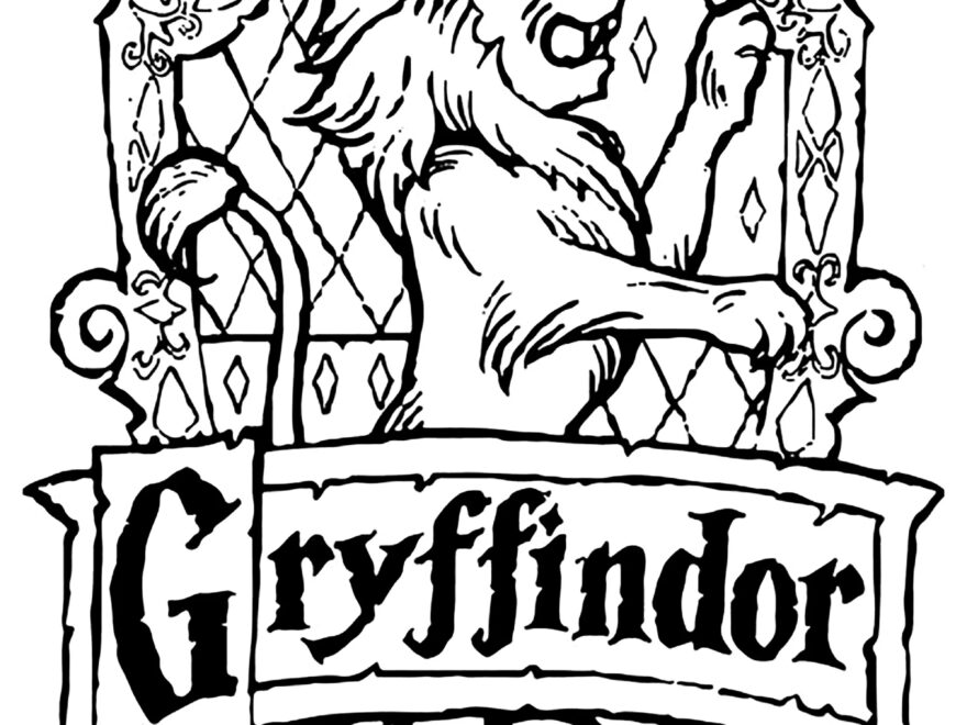 Gryffindor Logo Harry Potter Coloring Pages