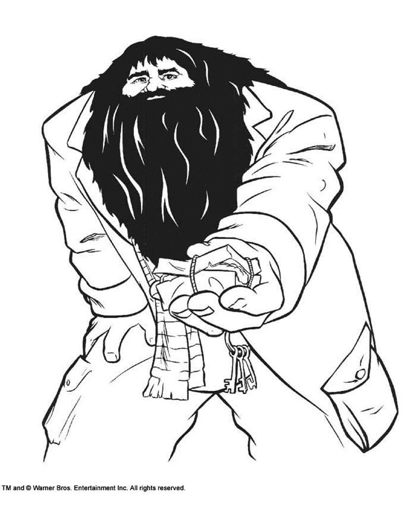 Hagrid Rubeus Coloring Pages Hellokids